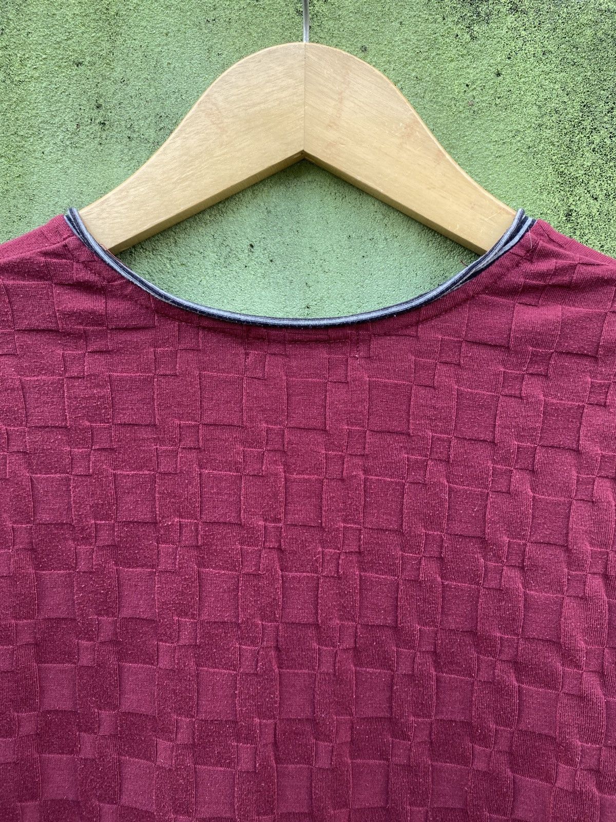Japanese Brand Beams Heart Burgundy Textured Long Sleeve Japanese Vintage Size US M / EU 48-50 / 2 - 9 Thumbnail