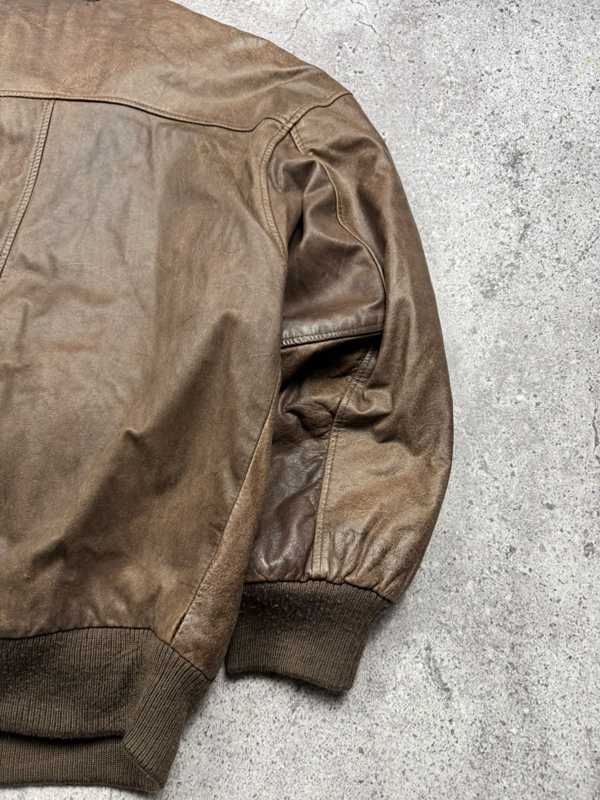 Japanese Brand Vintage Bomber Leather Jacket Avirex Schott Japanesse Y2K Size US L / EU 52-54 / 3 - 15 Thumbnail