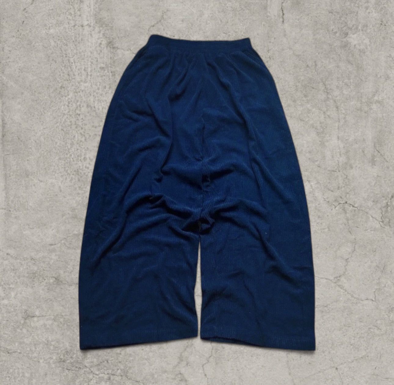 Japanese Brand Super baggy wide leg corduroy trousers joggers in blue. L. Size US 34 / EU 50 - 1 Thumbnail