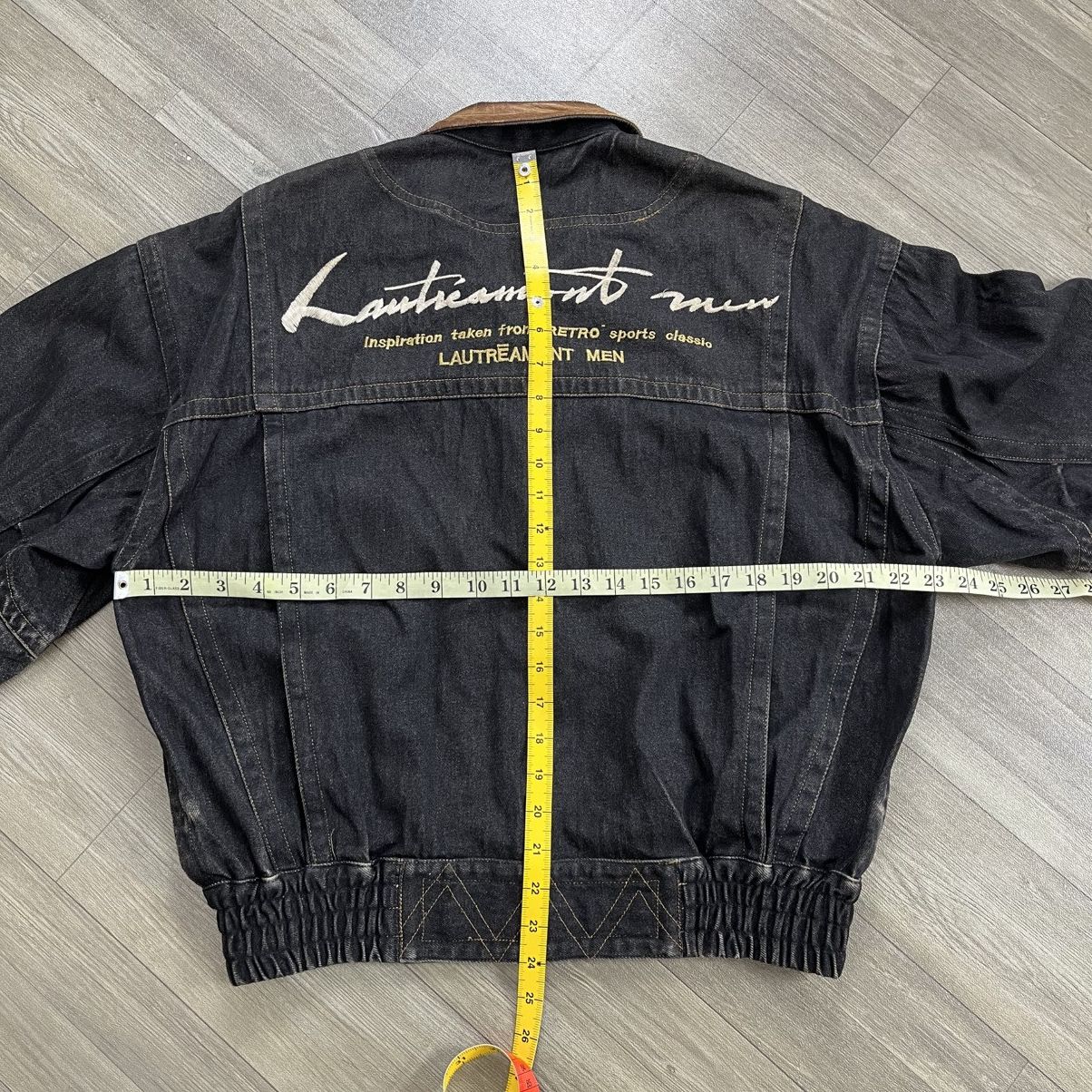 Japanese Brand 1999s Vintage Lautremont Men Embroidery Leather Denim Jacket Size US L / EU 52-54 / 3 - 19 Thumbnail