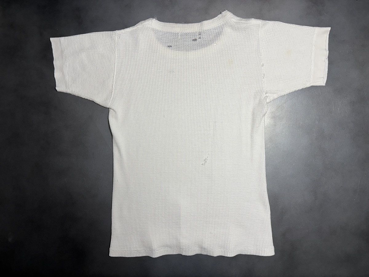 Vintage Thrashed Vintage Thermal T-Shirt Waffle Blank White Distress Size US S / EU 44-46 / 1 - 15 Thumbnail