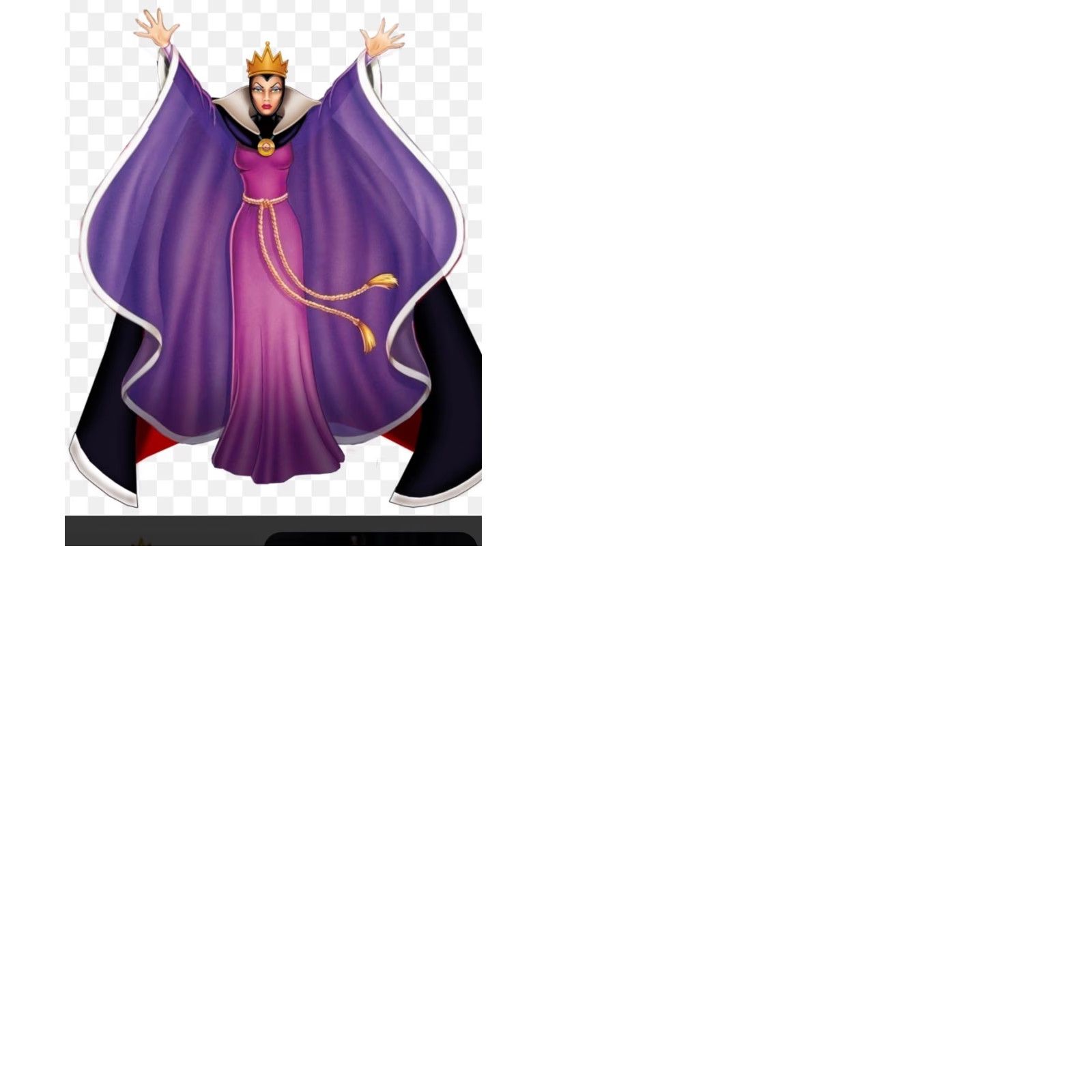 Disney VINTAGE Disney Snow White EVIL QUEEN purple Black Witch DRESS Villain Womens Long Flowy Size ONE SIZE - 12 Thumbnail