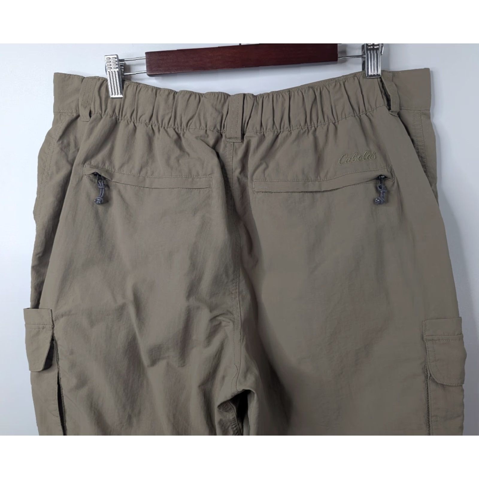 Vintage Cabela's Cargo Pants Mens XL Nylon Convertible Outdoors Classic Fit Tan Straight Front Pants Size US 36 / EU 52 - 5 Thumbnail