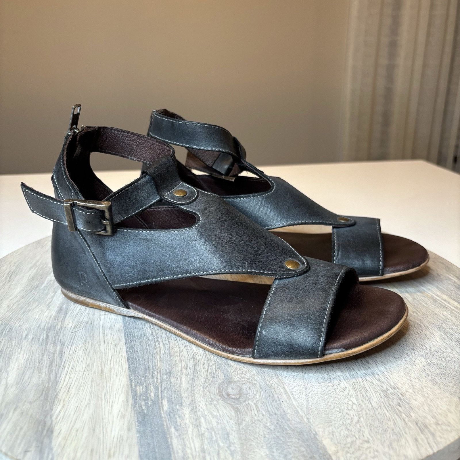 Bed Stu Bed Stu Roan Hali Black Leather Slingback Sandals Size 7.5 Size US 7.5 / IT 37.5 - 3 Thumbnail