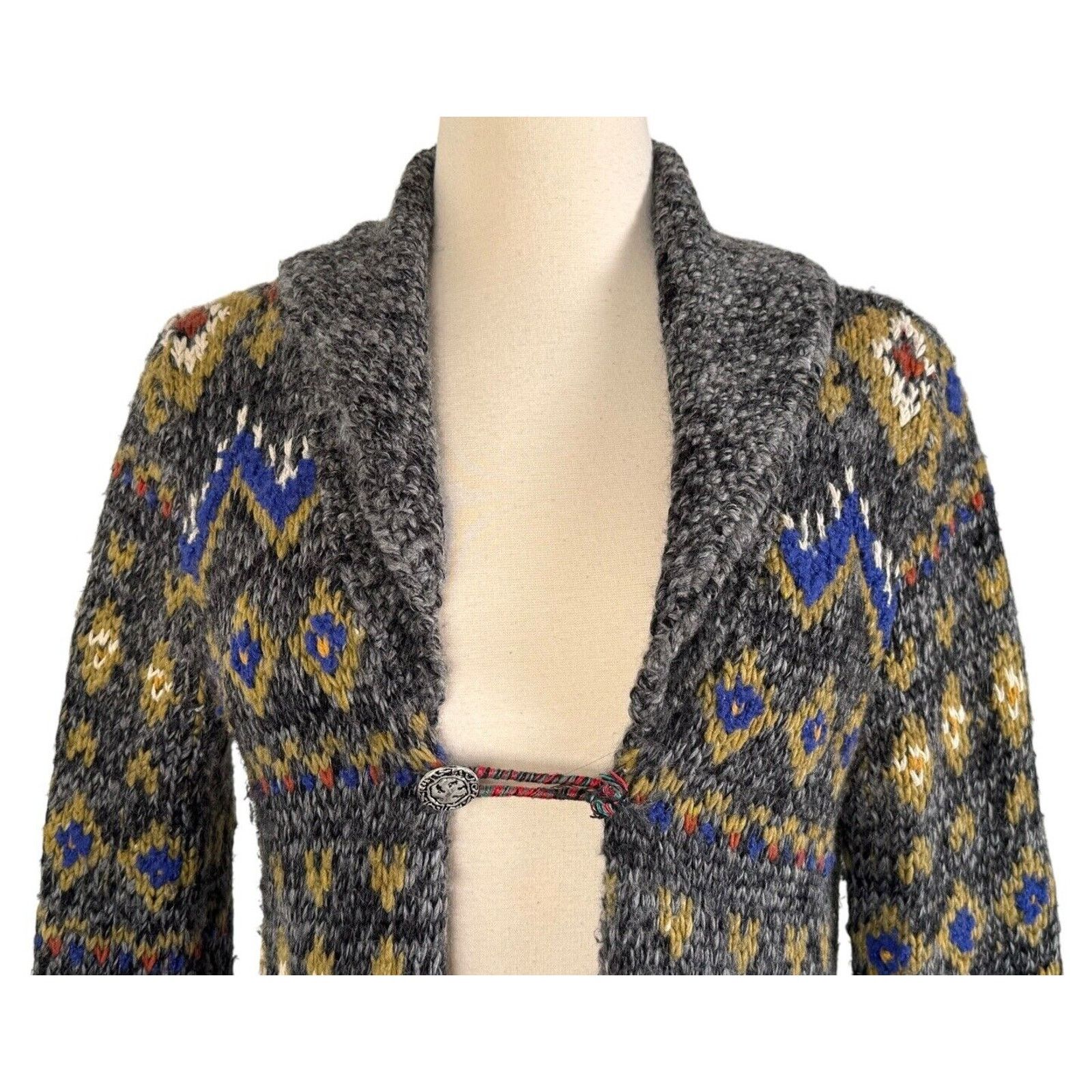 Free People FREE PEOPLE Mascot Tiger Wool Cardigan Bohemian Sweater XS Size XS / US 0-2 / IT 36-38 - 8 Thumbnail