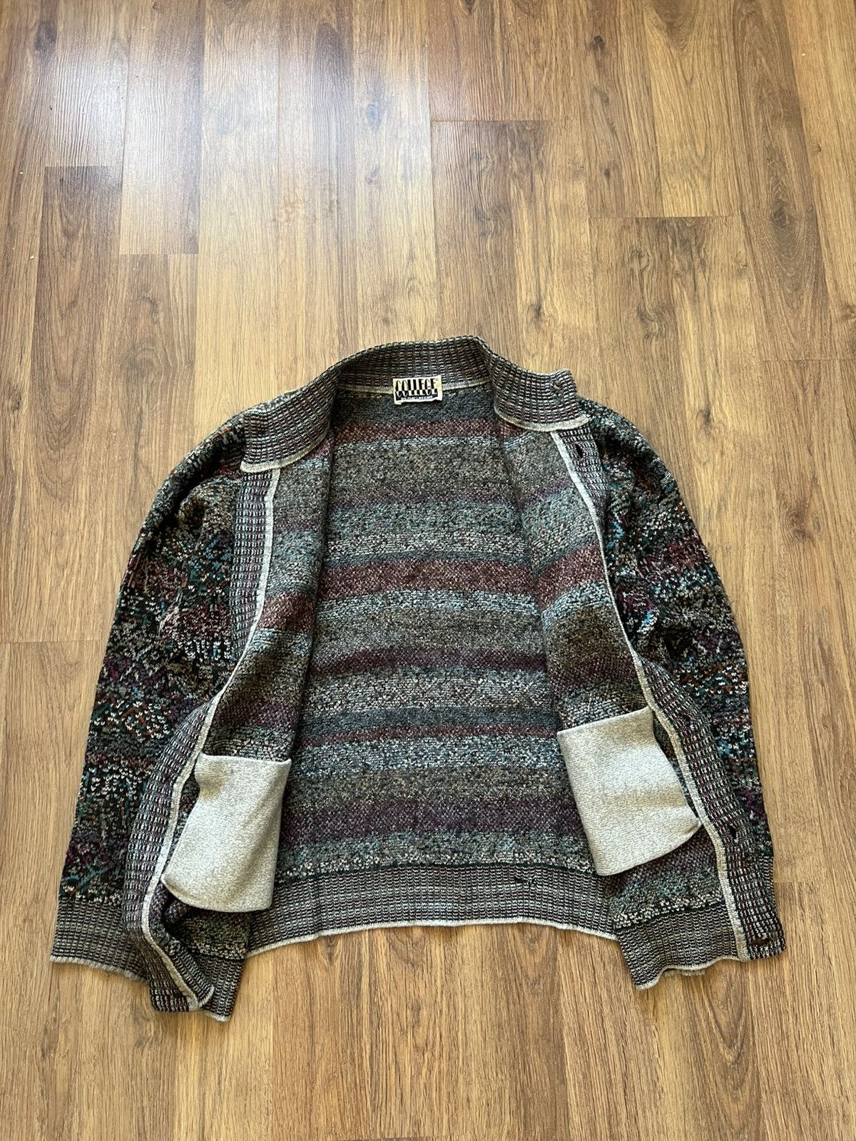 Vintage College by Ilaria Cazzaniga Knit Cardigan (Made in Italy) Size L / US 10 / IT 46 - 7 Thumbnail