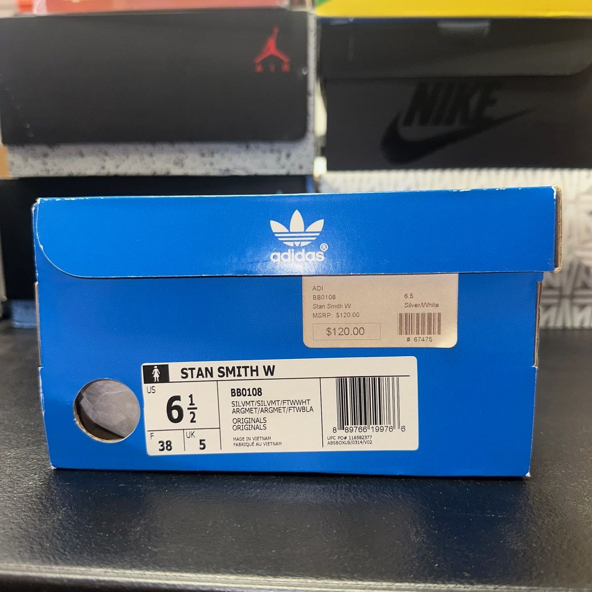 Adidas Size 6.5W - adidas Stan Smith Boost Metallic Silver - BB0108 Size US 6.5 / IT 36.5 - 7 Thumbnail