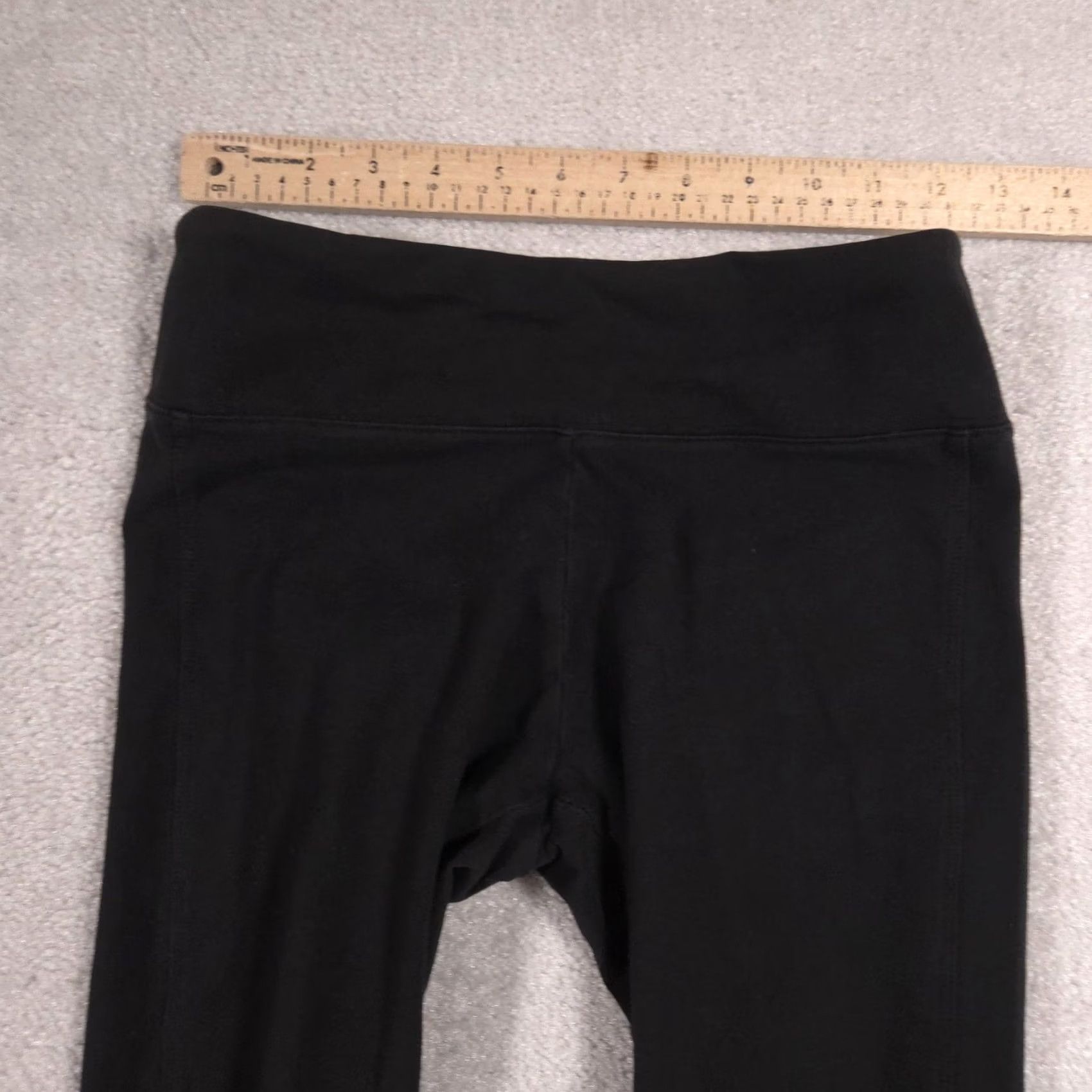 Vintage VINTAGE Victoria Sport Leggings Womens M Black High Rise Lattice Ankle Yoga Size 32" / US 10 / IT 46 - 6 Thumbnail
