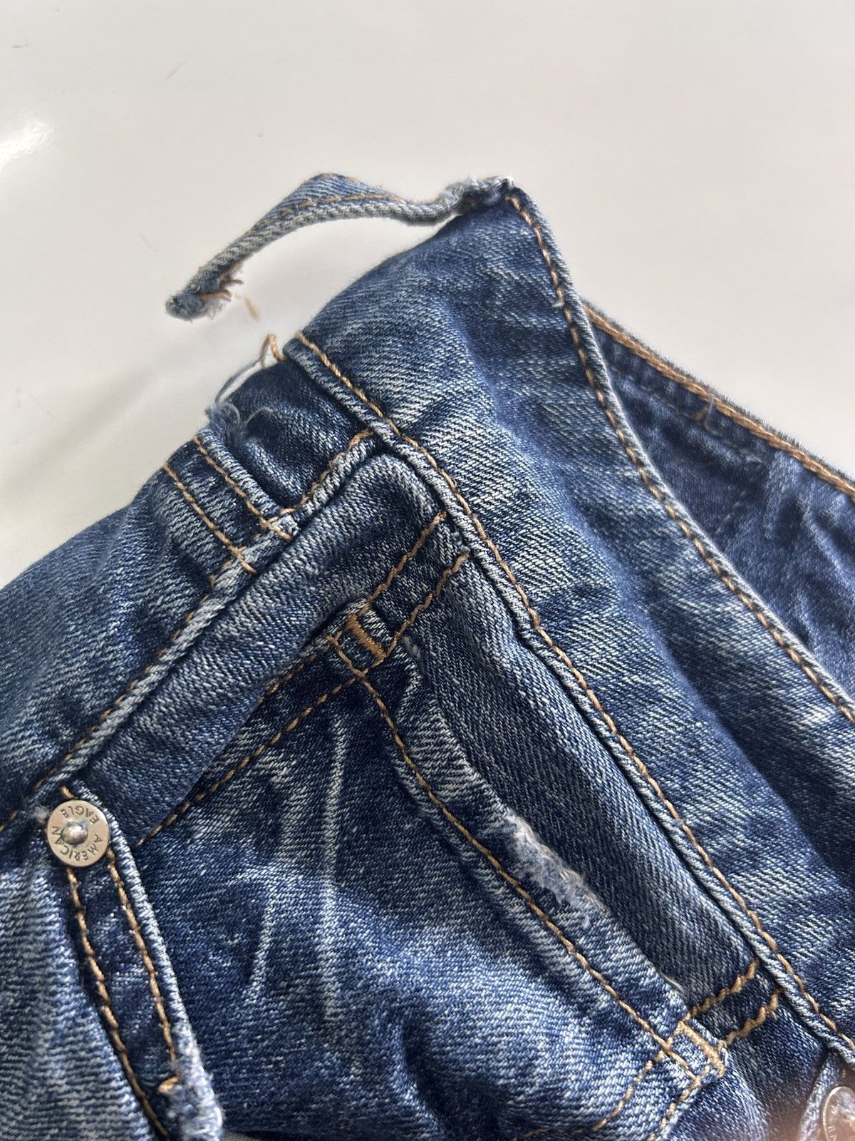 Japanese Brand × Vintage 💥Vintage Japanese Denim Ripped Jeans Size US 37 - 21 Thumbnail
