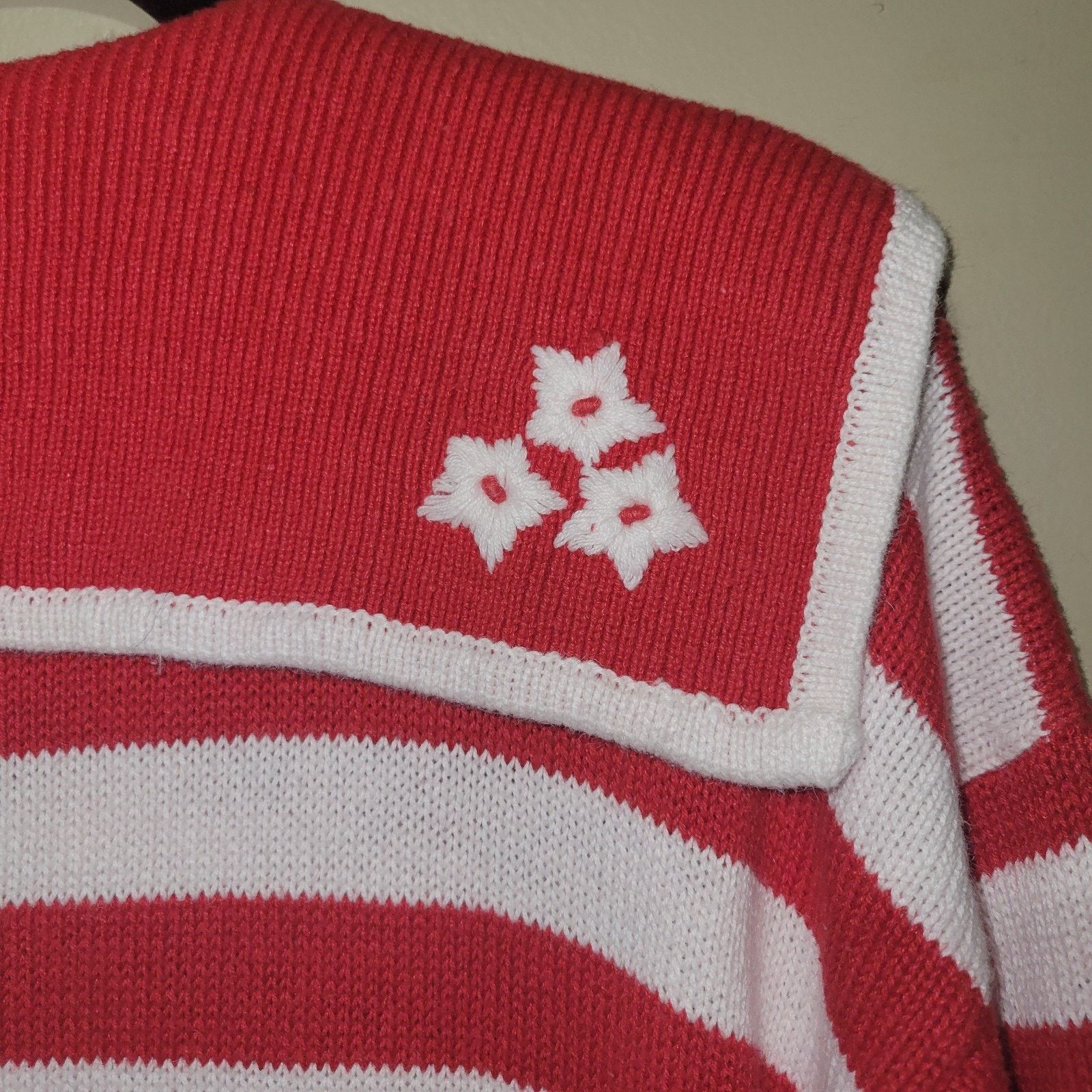 & Other Stories C.S.T. Studio Red White Striped Knit Sweater Top Women’s 1X Size XL / US 12-14 / IT 48-50 - 7 Thumbnail