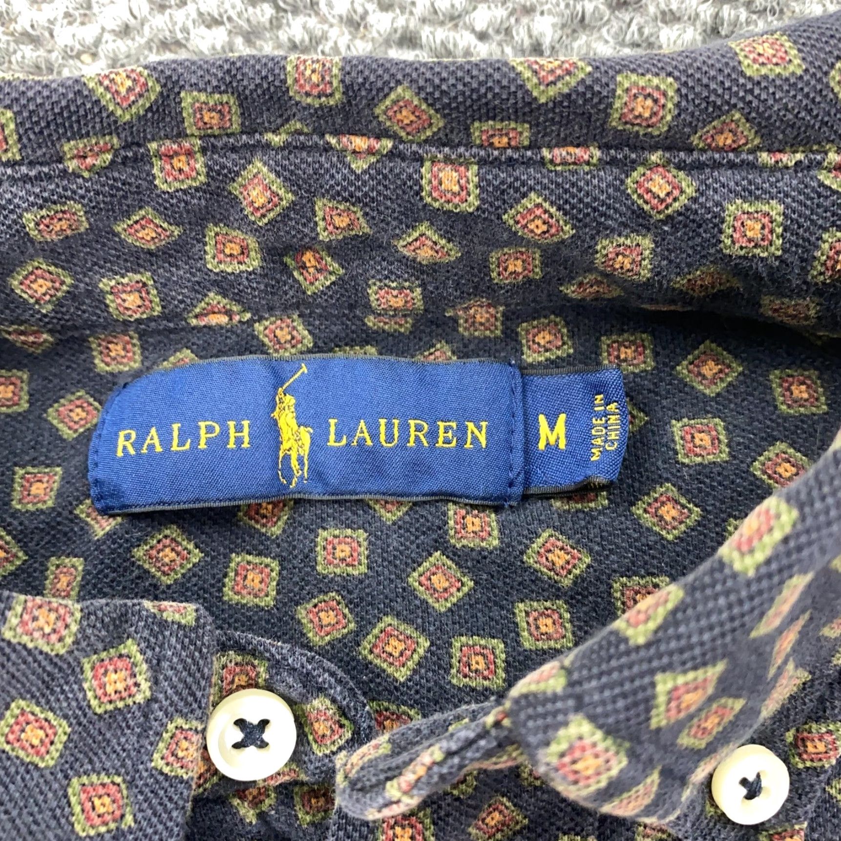 Ralph Lauren Ralph Lauren Button-Up Shirt Mens Medium Blue Brown Geometric Print Long Sleeve Casual Size US M / EU 48-50 / 2 - 4 Thumbnail