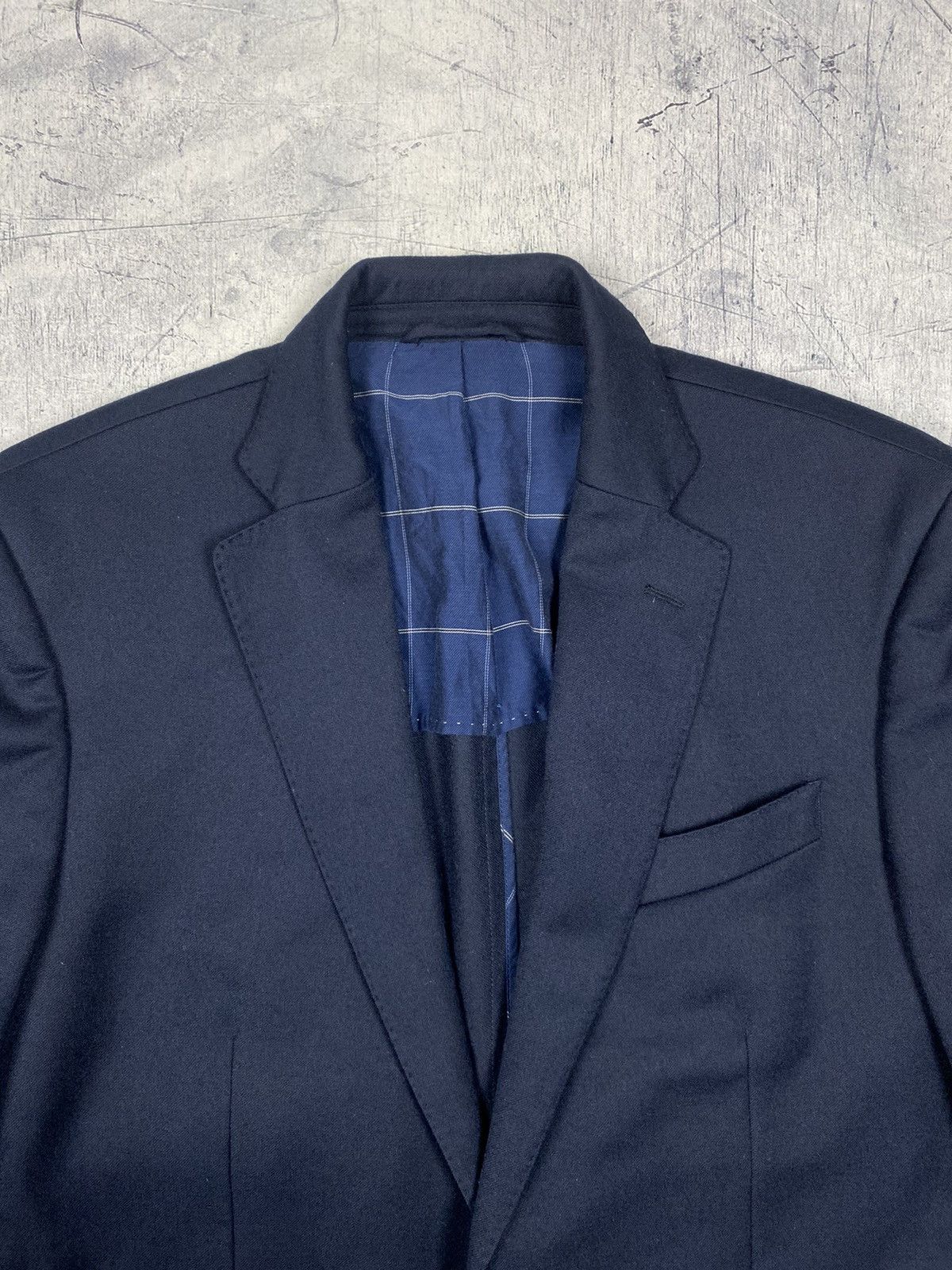 Hackett Vintage Hackett London Wool Plain Flannel Brazer jacket og Size 44R - 5 Thumbnail