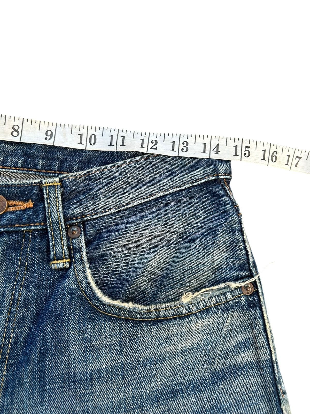 Kapital Vintage Edwin 505z Selvedge Distressed Denim Jeans Size US 29 - 14 Thumbnail