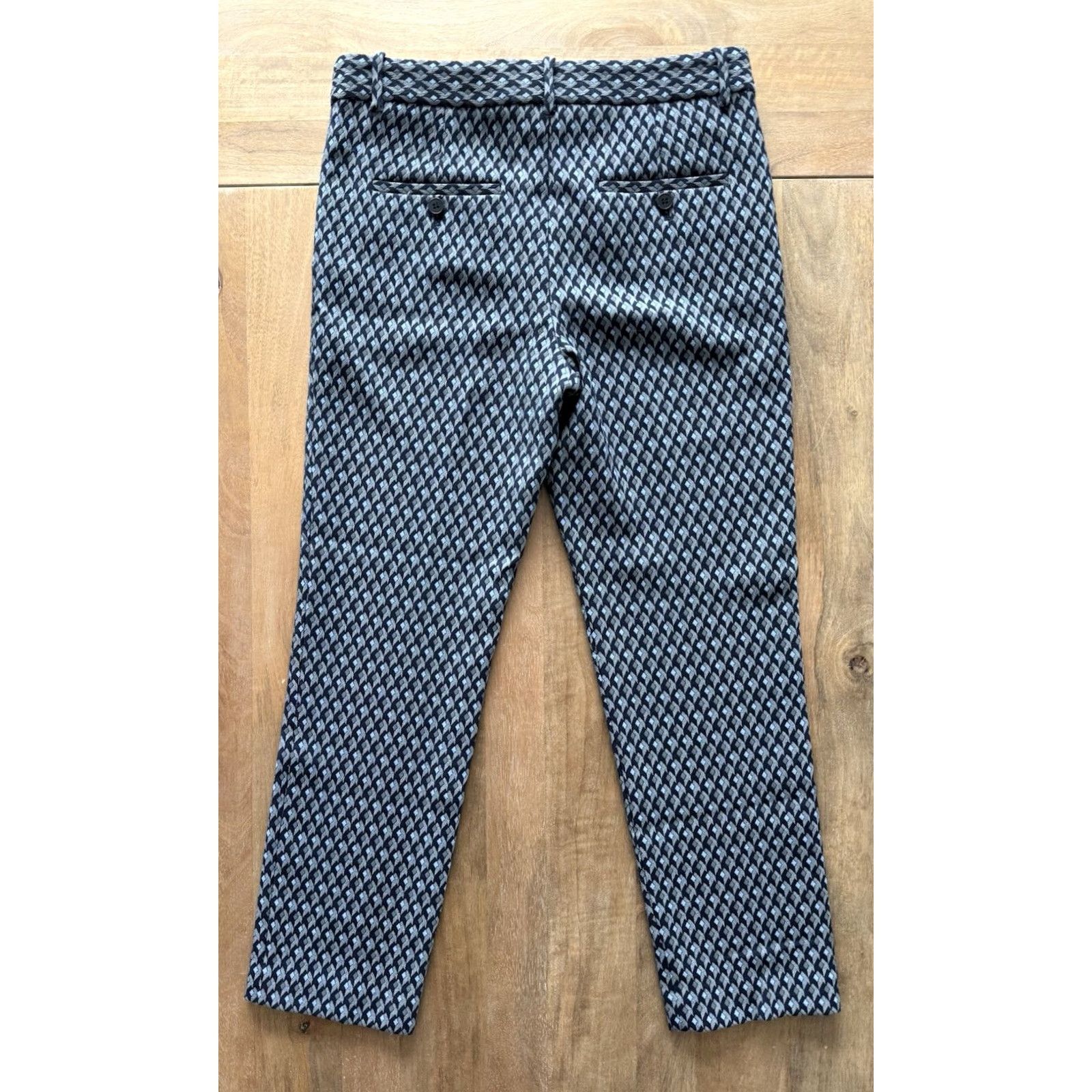 Theory VINTAGE Theory Classic Slim High Rise Crop Jacquard Dress Pants Womens 4 (30x25) Office Size 27" / US 4 / IT 40 - 2 Thumbnail
