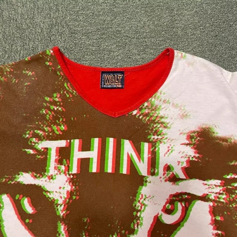 Walter Van Beirendonck walter van beirendonck Bold wolf-patterned V-neck T-shirt Size US L / EU 52-54 / 3 - 3 Thumbnail