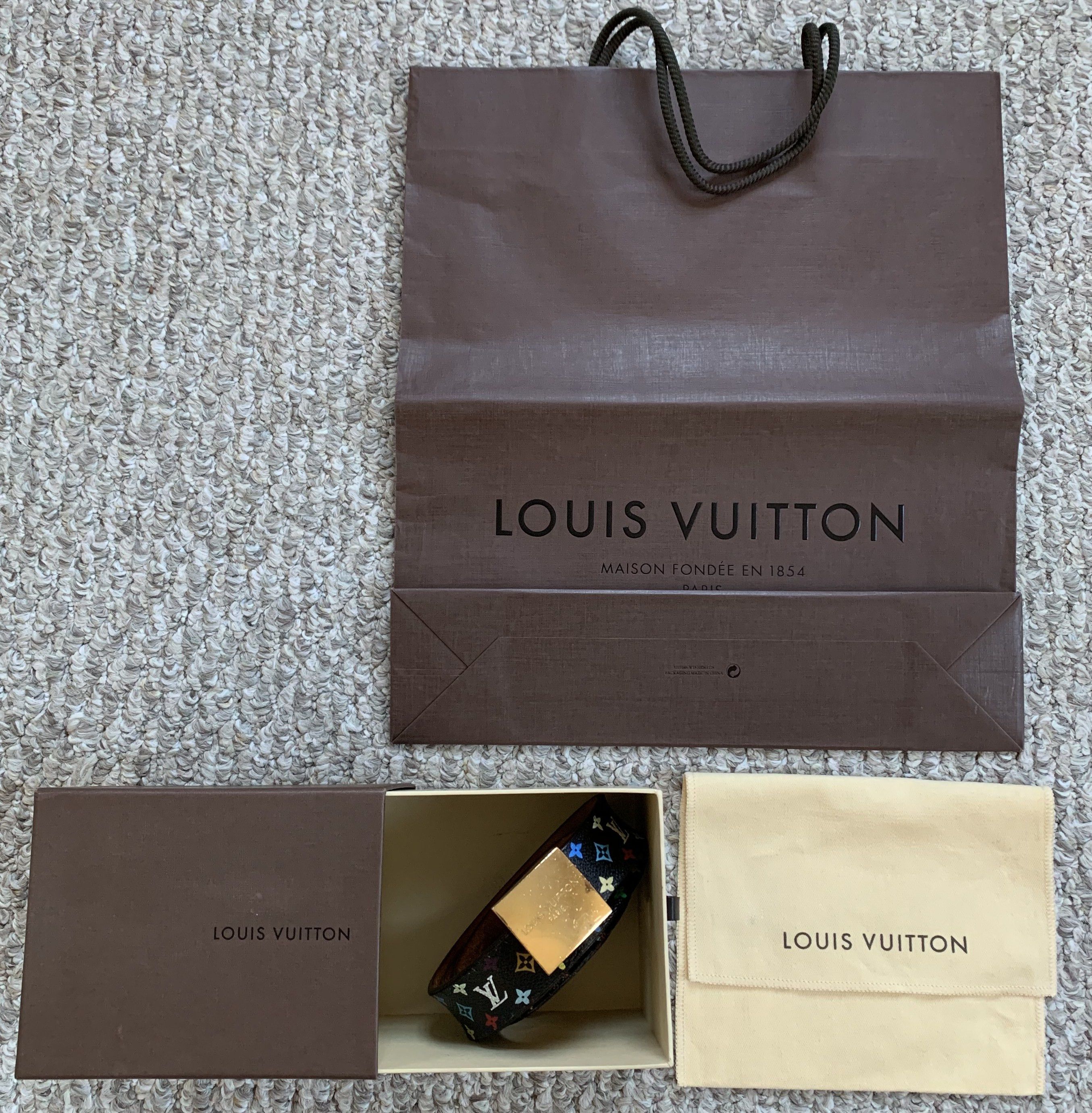 Louis Vuitton × Takashi Murakami S/S 2003 Louis Murakami Multicolor Monogram Belt + Box Size 30 - 14 Thumbnail