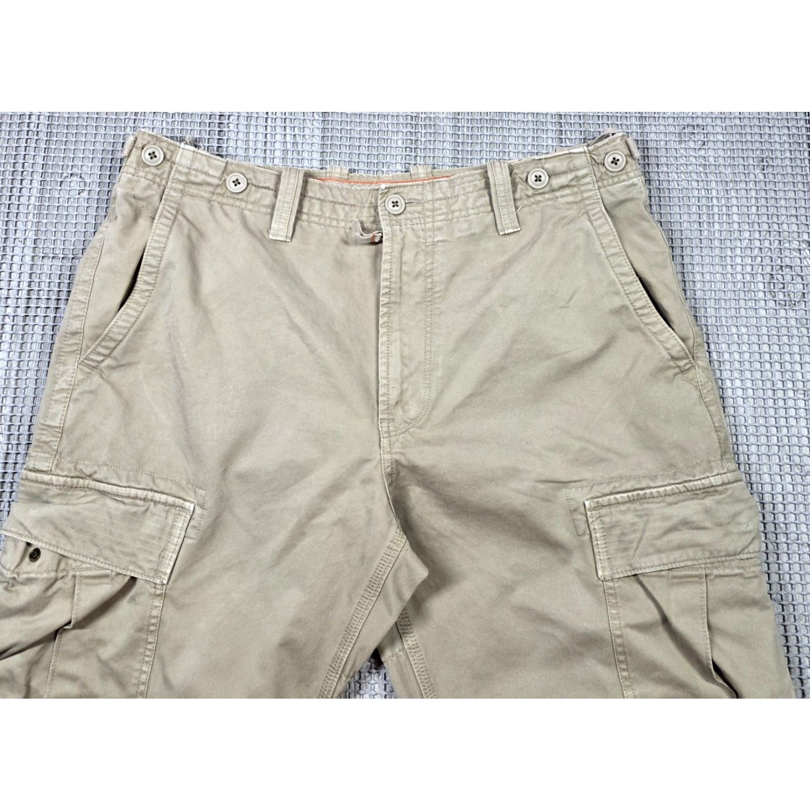 Gap VINTAGE Gap Cargo Pants Mens 36x30 Baggy Military Army Beige 90s Y2K Grunge Hip Hop Skater Cargo Pants Mens Beige Size US 36 / EU 52 - 5 Thumbnail