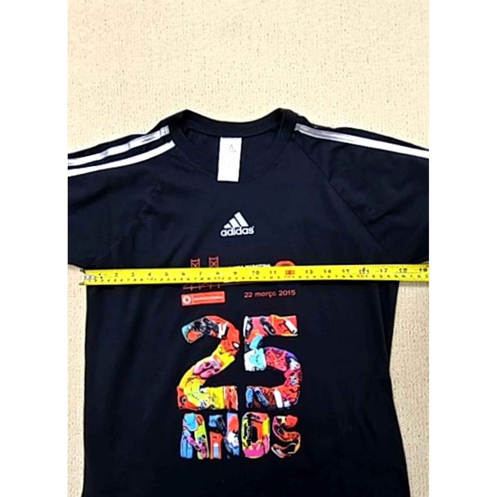 Adidas Adidas Men's Black Lisboa Marathon T-Shirt 2010 Size M 3 Stripes Size US M / EU 48-50 / 2 - 6 Thumbnail