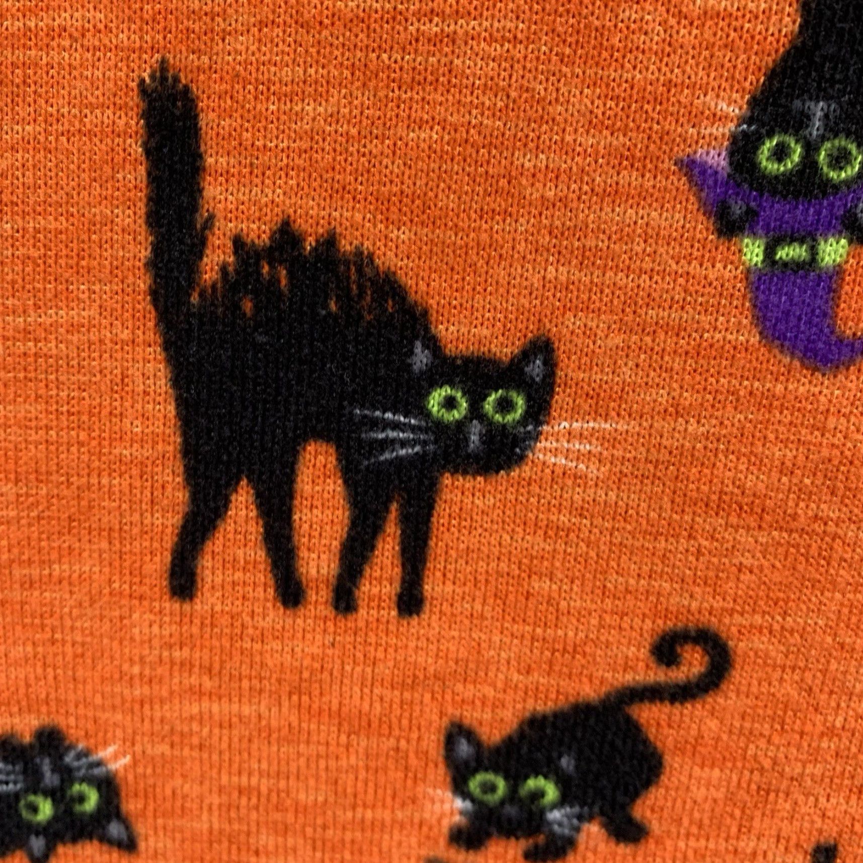 Vintage Halloween Women’s 2X Top Black Cat Print All Over Cute Sleep Shirt Skirt Stretch Size XXL / US 16-18 / IT 52-54 - 5 Thumbnail