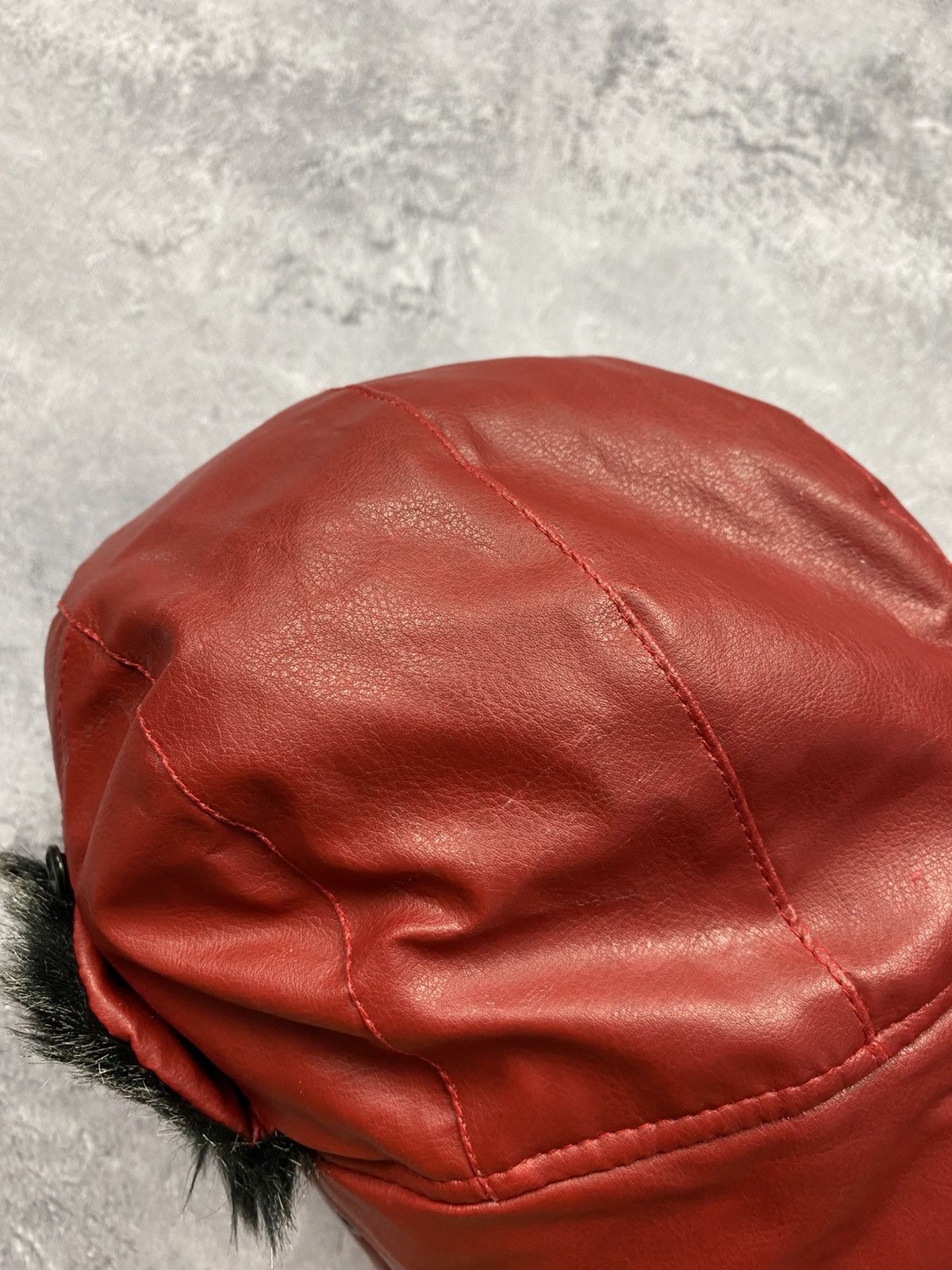 If Six Was Nine Vntg Ushanka Trapper Hat Furry Mohair Fuzzy Fur Red Hat Y2K Size ONE SIZE - 7 Thumbnail