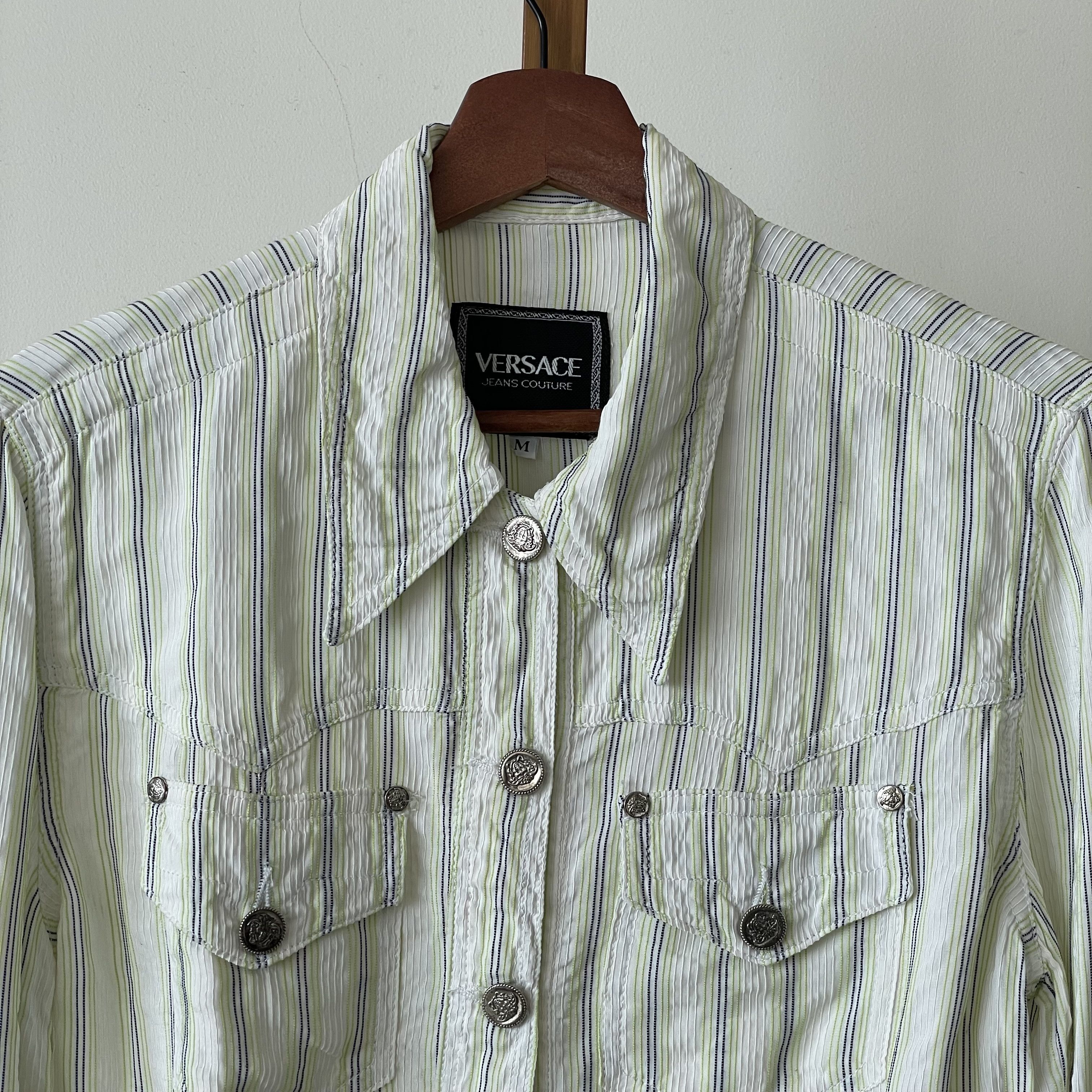 Versace Vintage Versace Striped Light Jacket Size US S / EU 44-46 / 1 - 2 Thumbnail