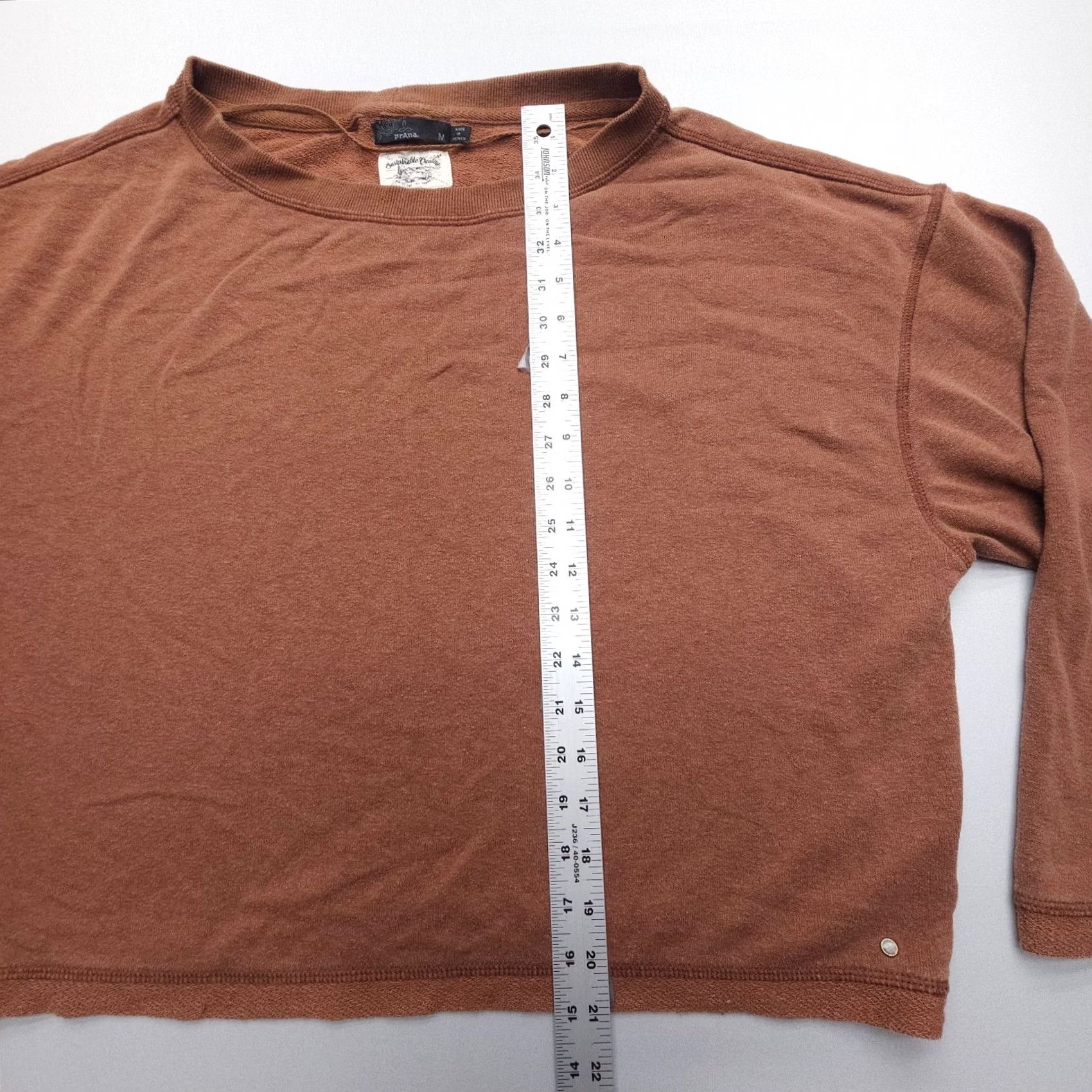 Prana VINTAGE PrAna Cozy Up Polmdale Top Sweatshirt Size Medium Hemp Crop Boxy Lounge Outdoor Size M / US 6-8 / IT 42-44 - 7 Thumbnail
