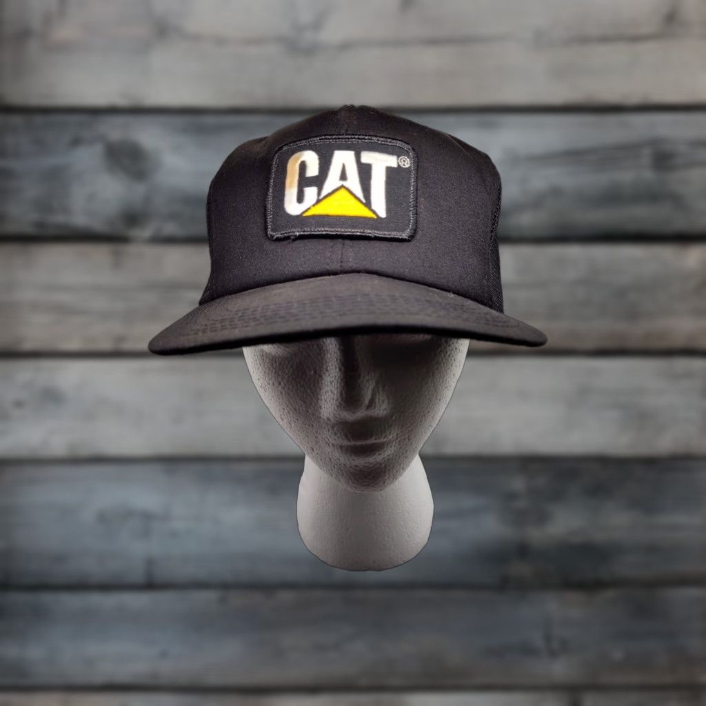 Vintage VINTAGE Tonkin Trucker Hat Adjustable Black Snapback 80s Cat USA Michigan Mens Size ONE SIZE - 1 Thumbnail