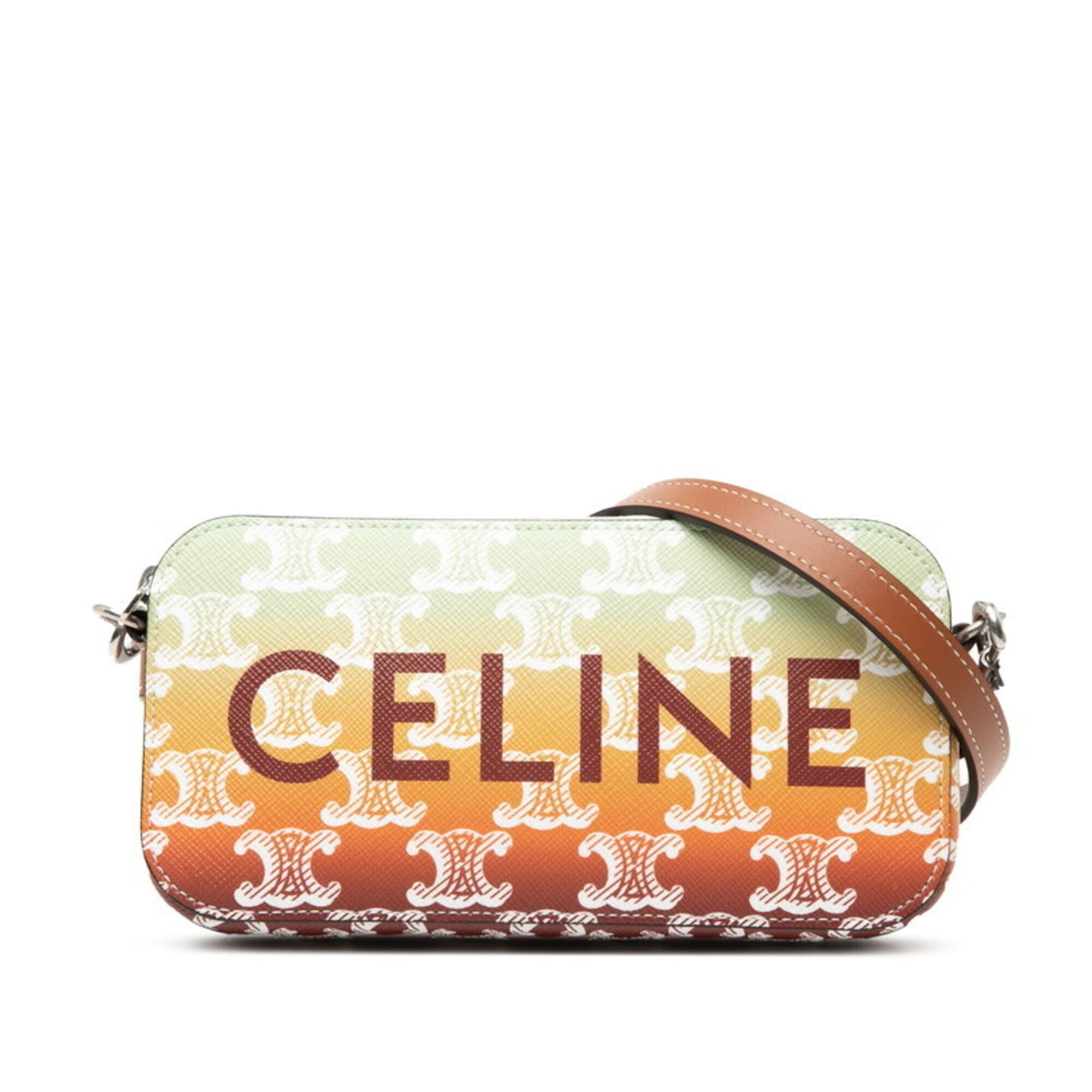 Celine Celine Triomphe Horizontal Handbag Pouch Crossbody Shoulder Bag 10L272GE3 Brown Multicolor Leather Women's CELINE Size ONE SIZE - 1 Thumbnail