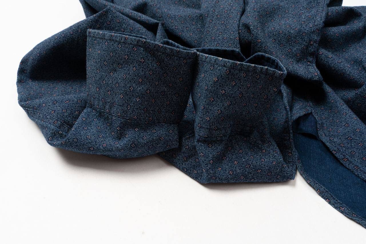 Tommy Hilfiger 🔵TOMMY HILFIGER Real Indigo Flower Print Button Down Shirt Size US XXL / EU 58 / 5 - 12 Thumbnail