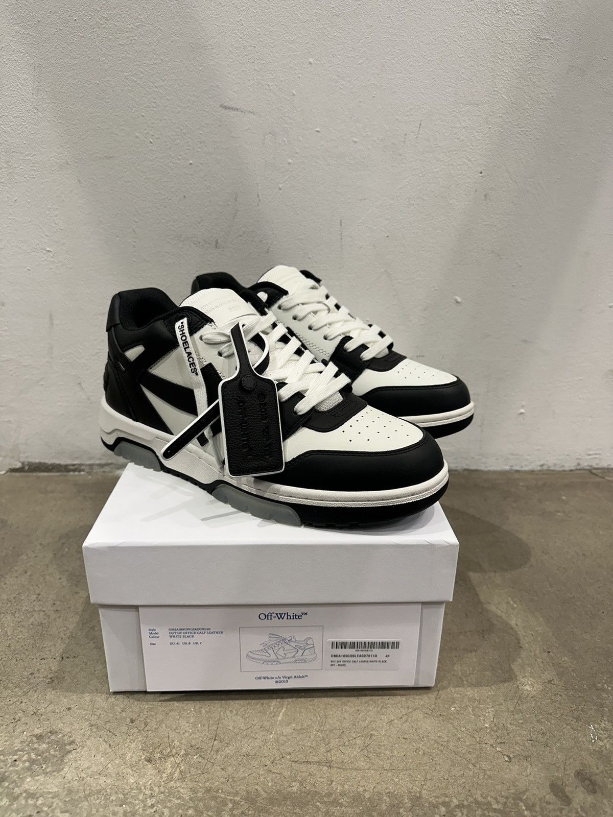 of office off white black high top sneakers