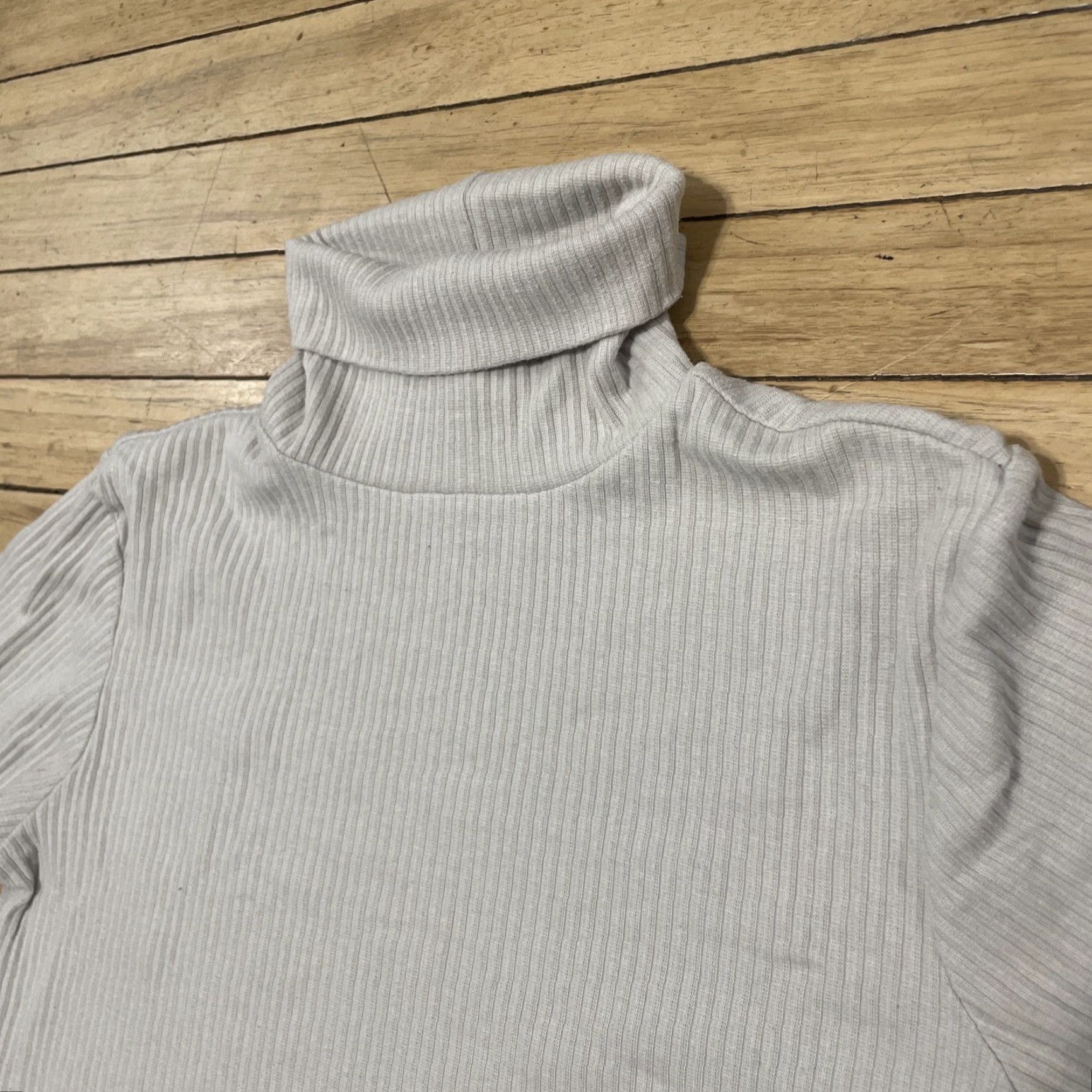Vintage VINTAGE Tricot Express Sweater Woman M Cream Ribbed Turtleneck 90s Minimalism Knit Pullover Size M / US 6-8 / IT 42-44 - 5 Thumbnail