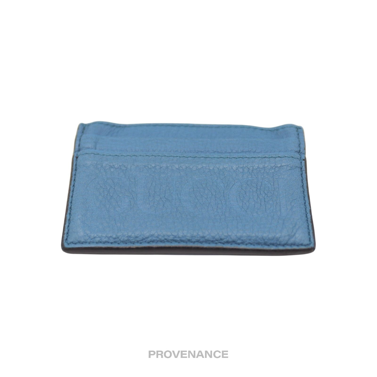 Gucci 🔴 Gucci Large Logo Card Holder Wallet - Powder Blue Leather Size ONE SIZE - 5 Thumbnail