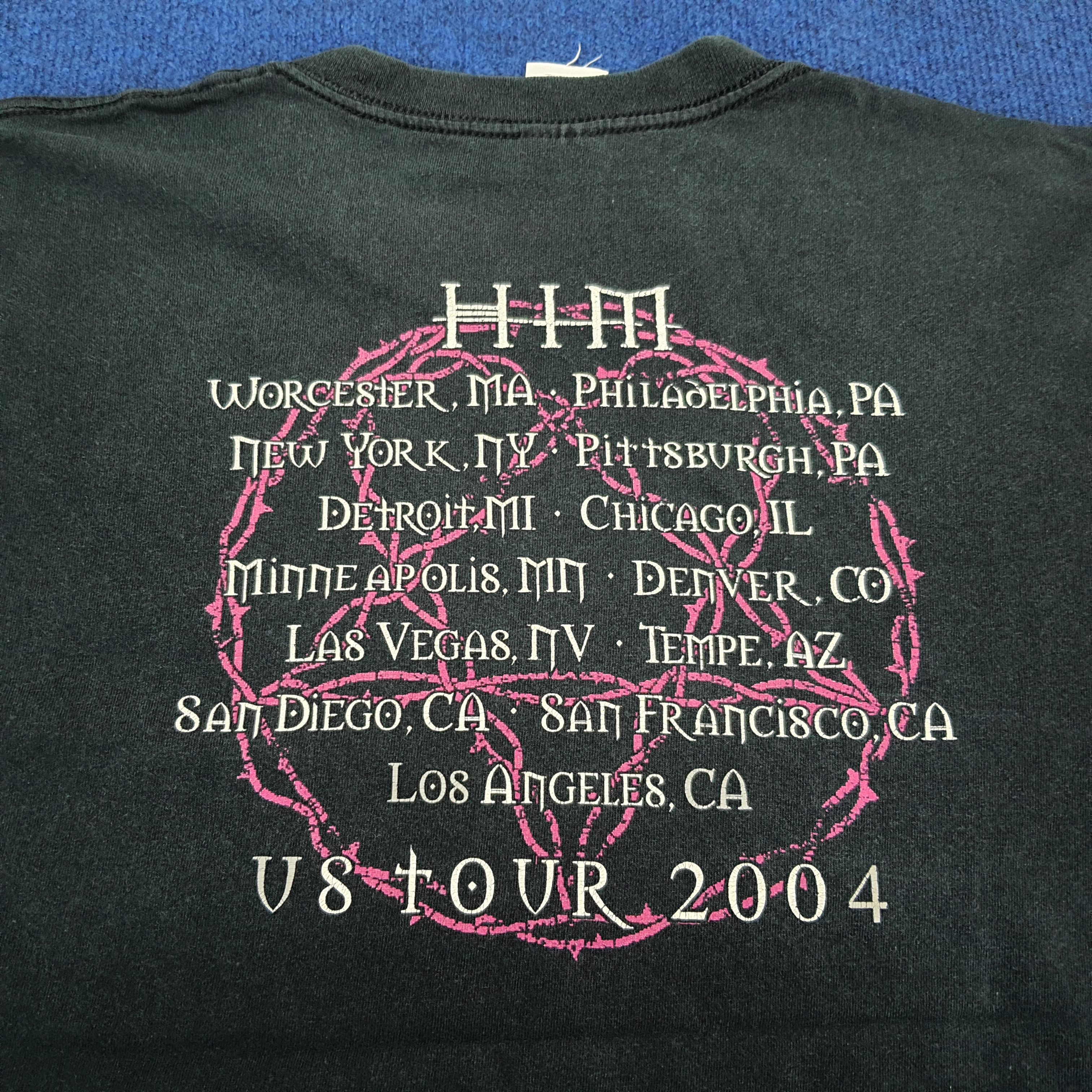Band Tees × Vintage Vintage HIM 2005 Rock Band Tour T-shirt Size US L / EU 52-54 / 3 - 5 Thumbnail