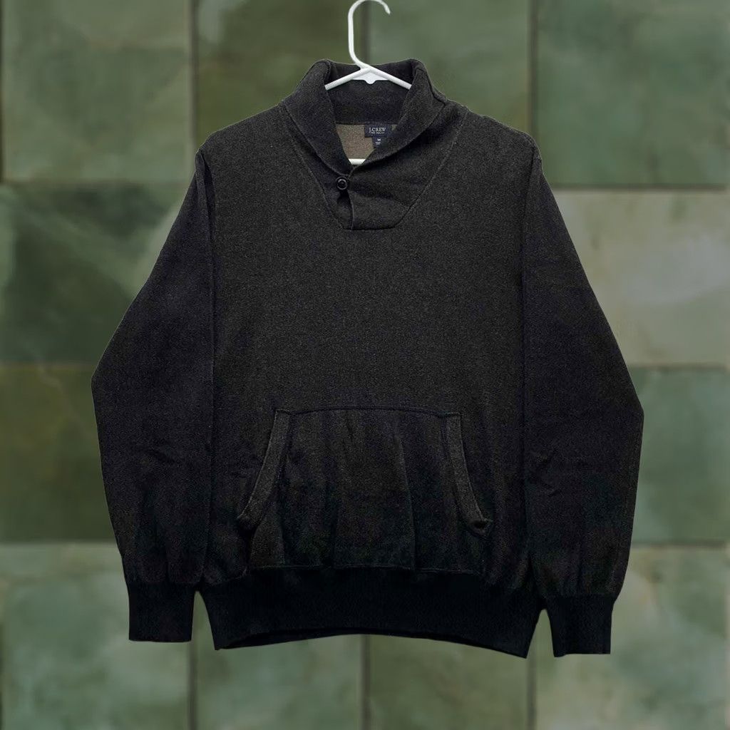 J.Crew J Crew Sweater Mens Medium Shawl Neck Charcoal Gray Button Pullover Knit Casual Dad Size US M / EU 48-50 / 2 - 1 Thumbnail