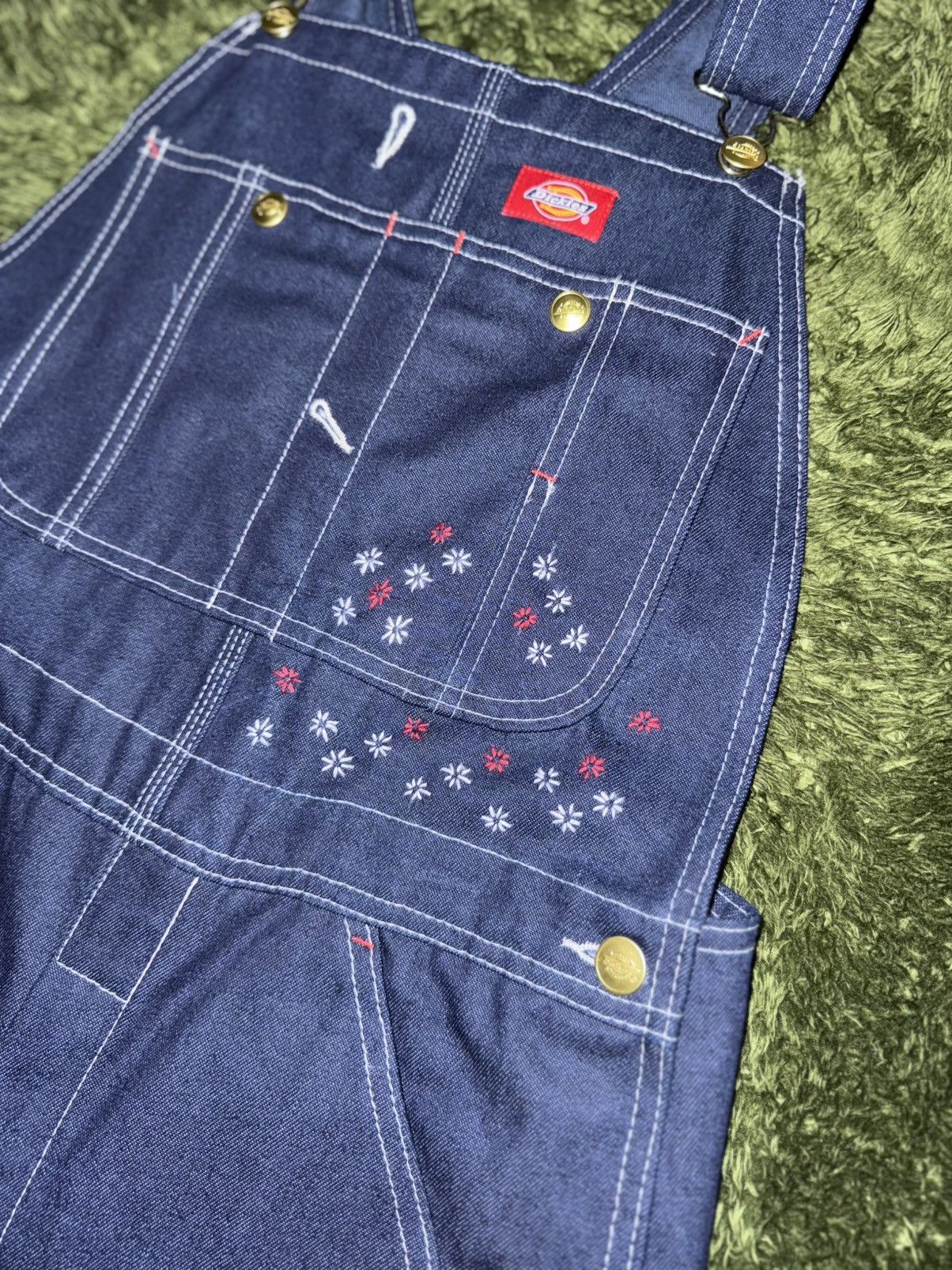 Dickies [30x30] Dickies Japanese Sashiko Custom Overalls – Indigo Size US 30 / EU 46 - 3 Thumbnail