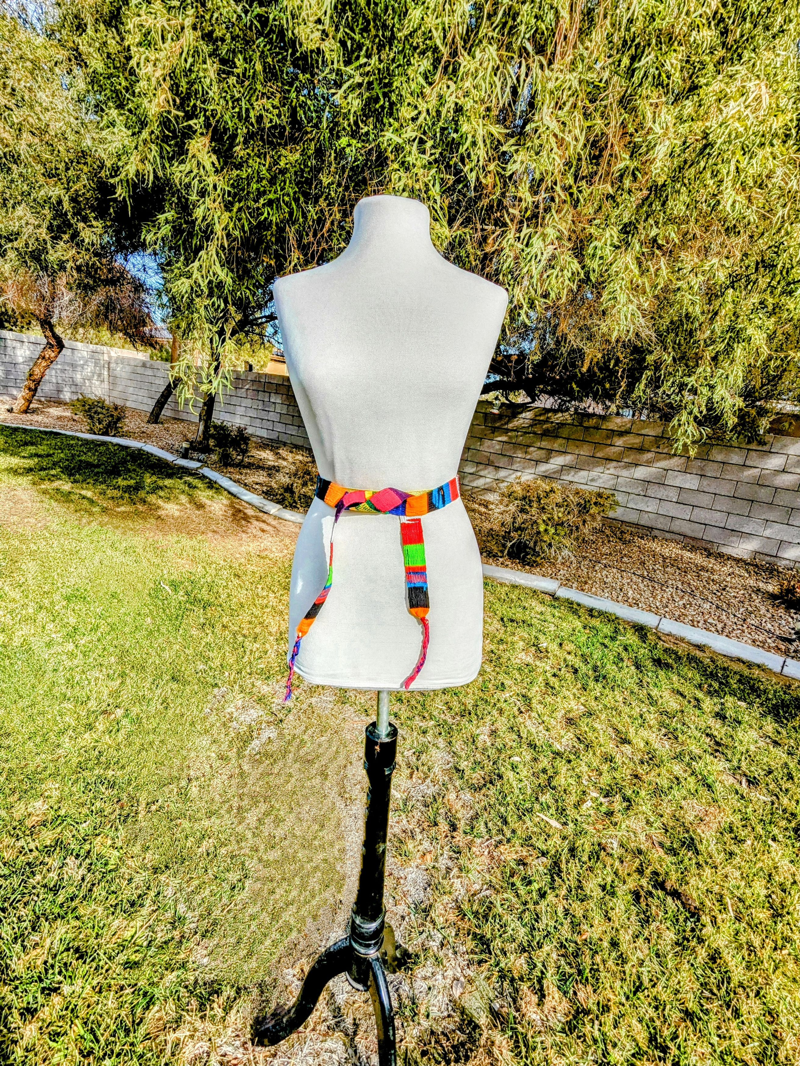 Vintage Guatemala Woven Indigenous Mayan Toto Sash Belt Strap Set Size ONE SIZE - 3 Thumbnail