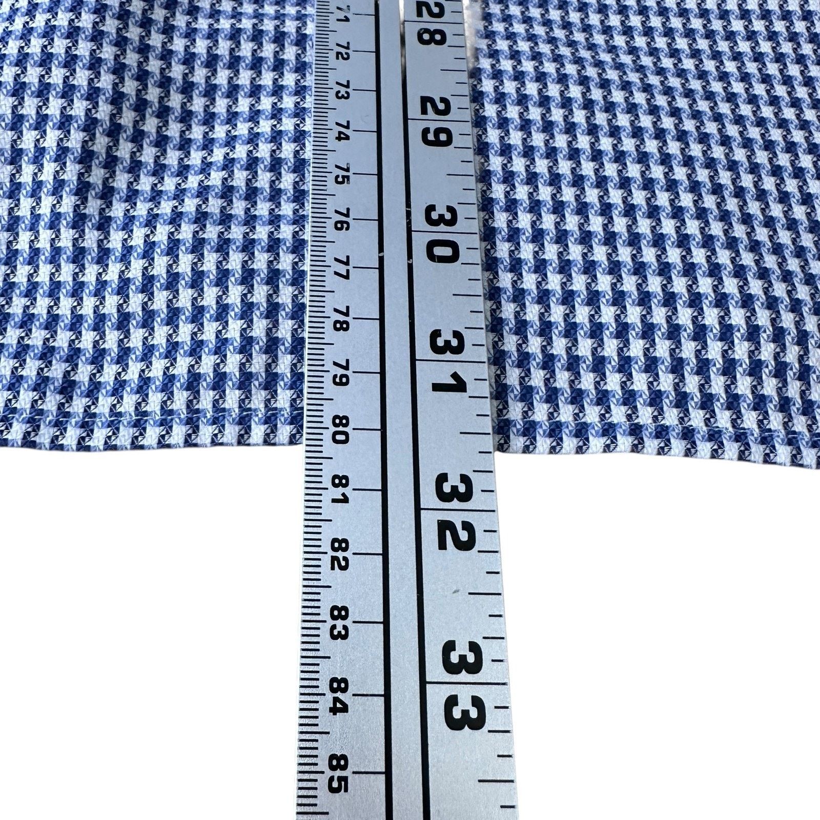 Other Olymp Luxor Dress Shirt Mens 16.5 42 Blue Houndstooth Cotton Size US L / EU 52-54 / 3 - 10 Thumbnail