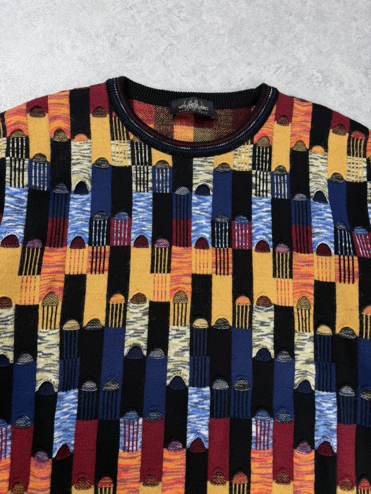 Other Montechiaro Wool Blend Knit Sweater Multicolor Size 52 Size US L / EU 52-54 / 3 - 5 Thumbnail