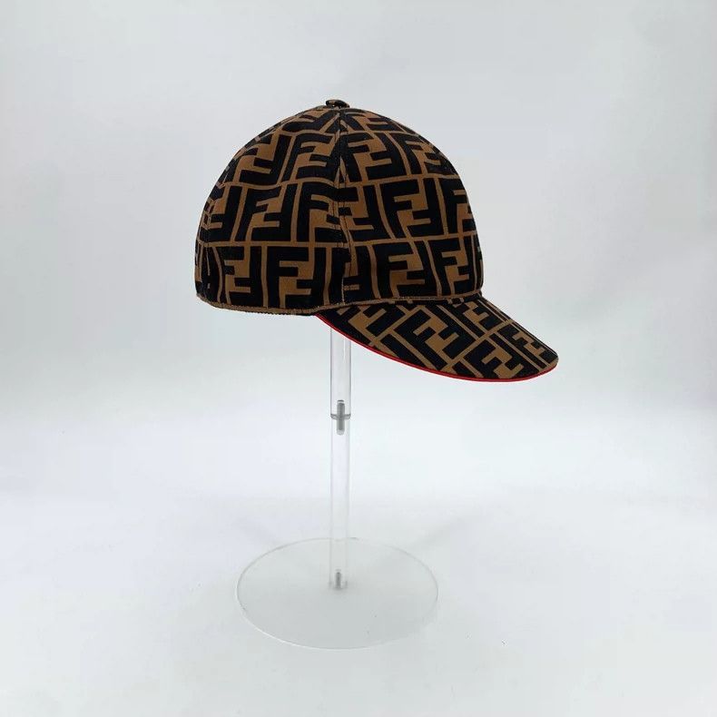 Fendi Fendi Brown Logo Pattern Baseball Cap Size ONE SIZE - 2 Thumbnail