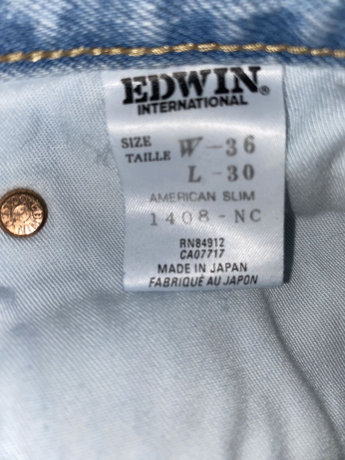 Carhartt Crazy Vintage Edwin Carhartt Style Jeans Size US 36 / EU 52 - 11 Thumbnail