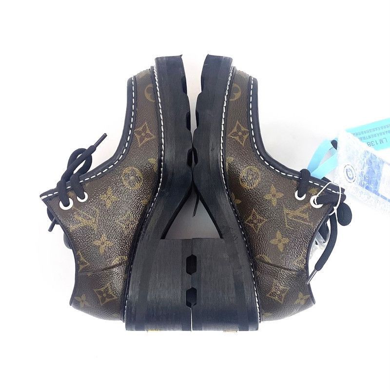 Louis Vuitton Louis Vuitton Beaubourg Monogram Platform Shoes -2508 Size US 5 / IT 35 - 4 Thumbnail