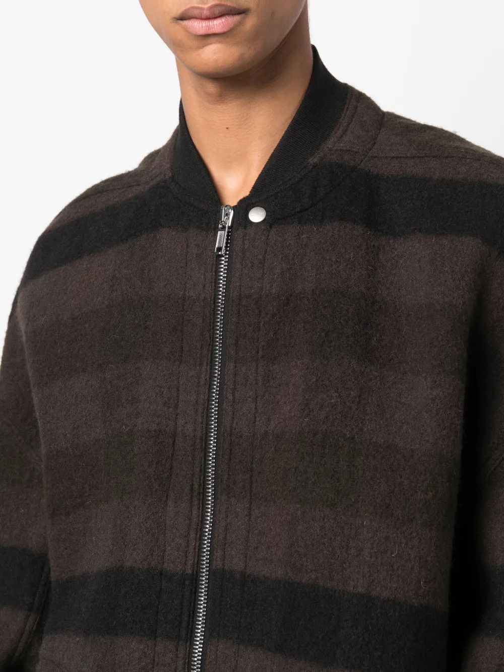 Rick Owens o1y0325 Bomber Jacket in Brown/Black Size US L / EU 52-54 / 3 - 2 Thumbnail