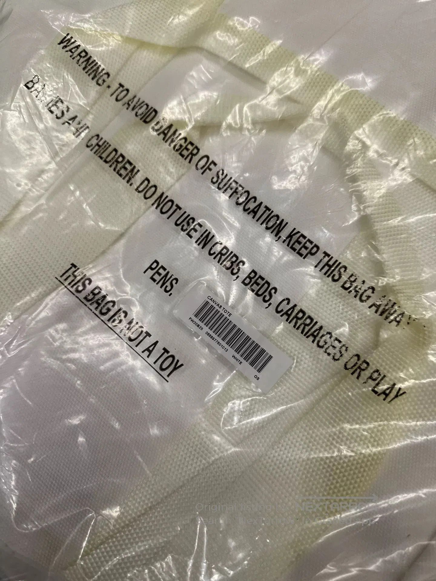 Supreme Supreme FW20 Canvas Logo Tote Bag. Size ONE SIZE - 3 Thumbnail