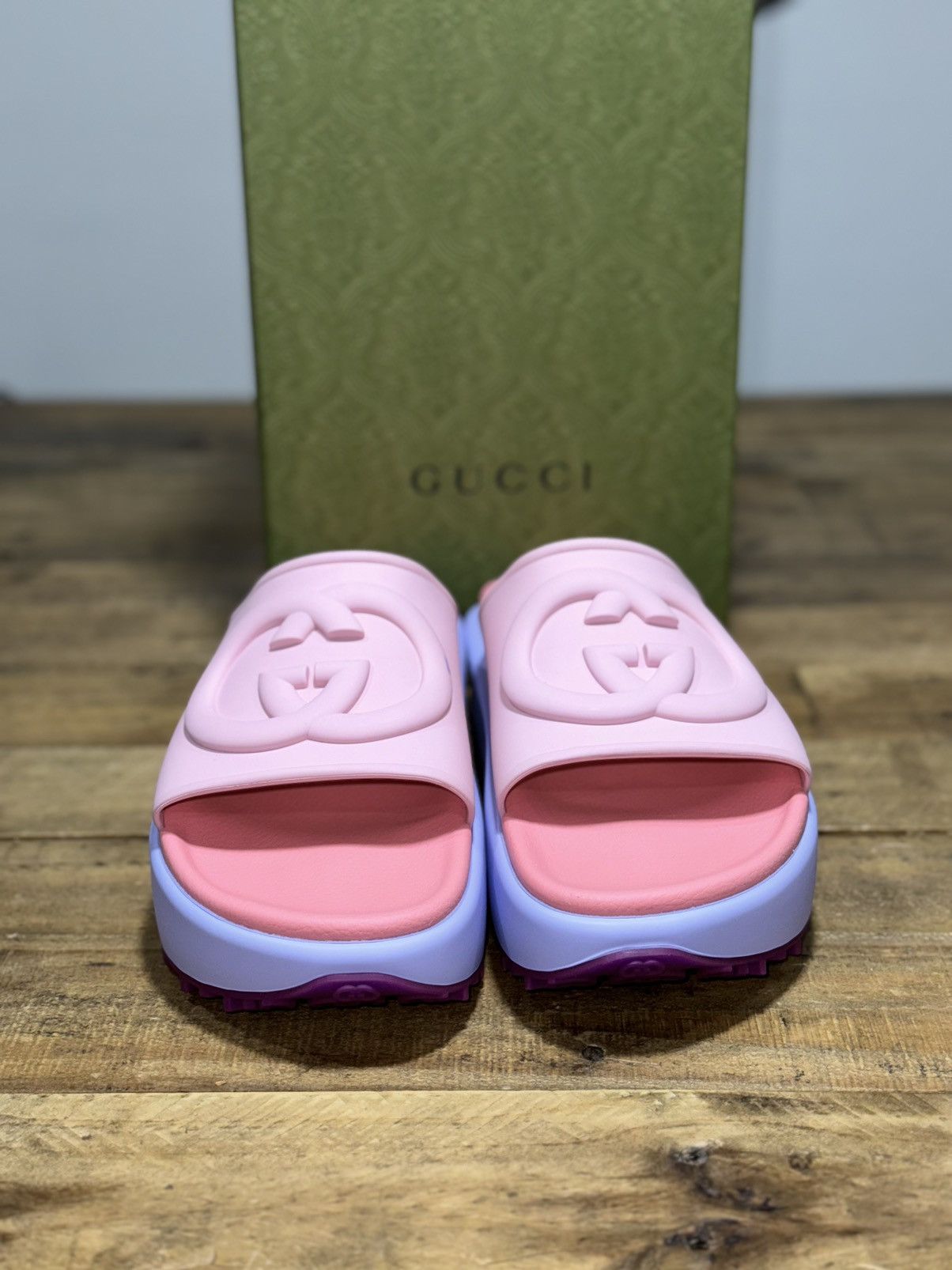 Gucci Gucci Interlocking G Rubber Slides Size US 12 / IT 42 - 2 Thumbnail