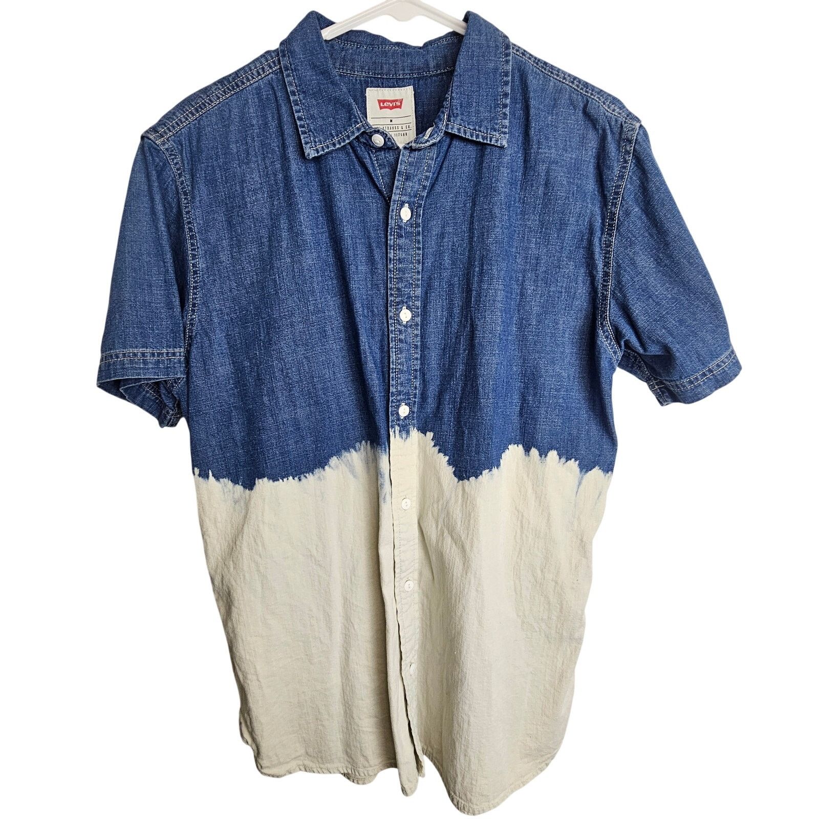 Levi's Levis Mens Denim Shirt Tie Die Size M Western Button Front Size US M / EU 48-50 / 2 - 1 Thumbnail