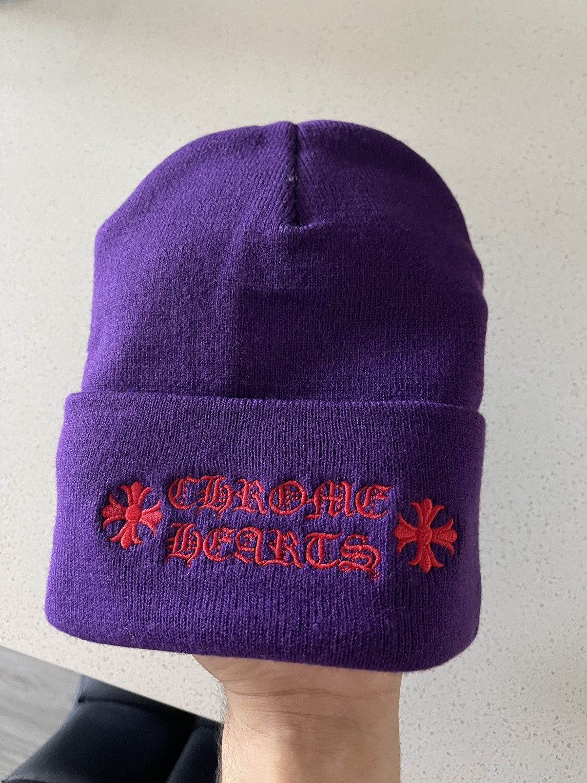 Chrome Hearts Chrome Hearts Purple Red Watch Cap Size ONE SIZE - 2 Thumbnail