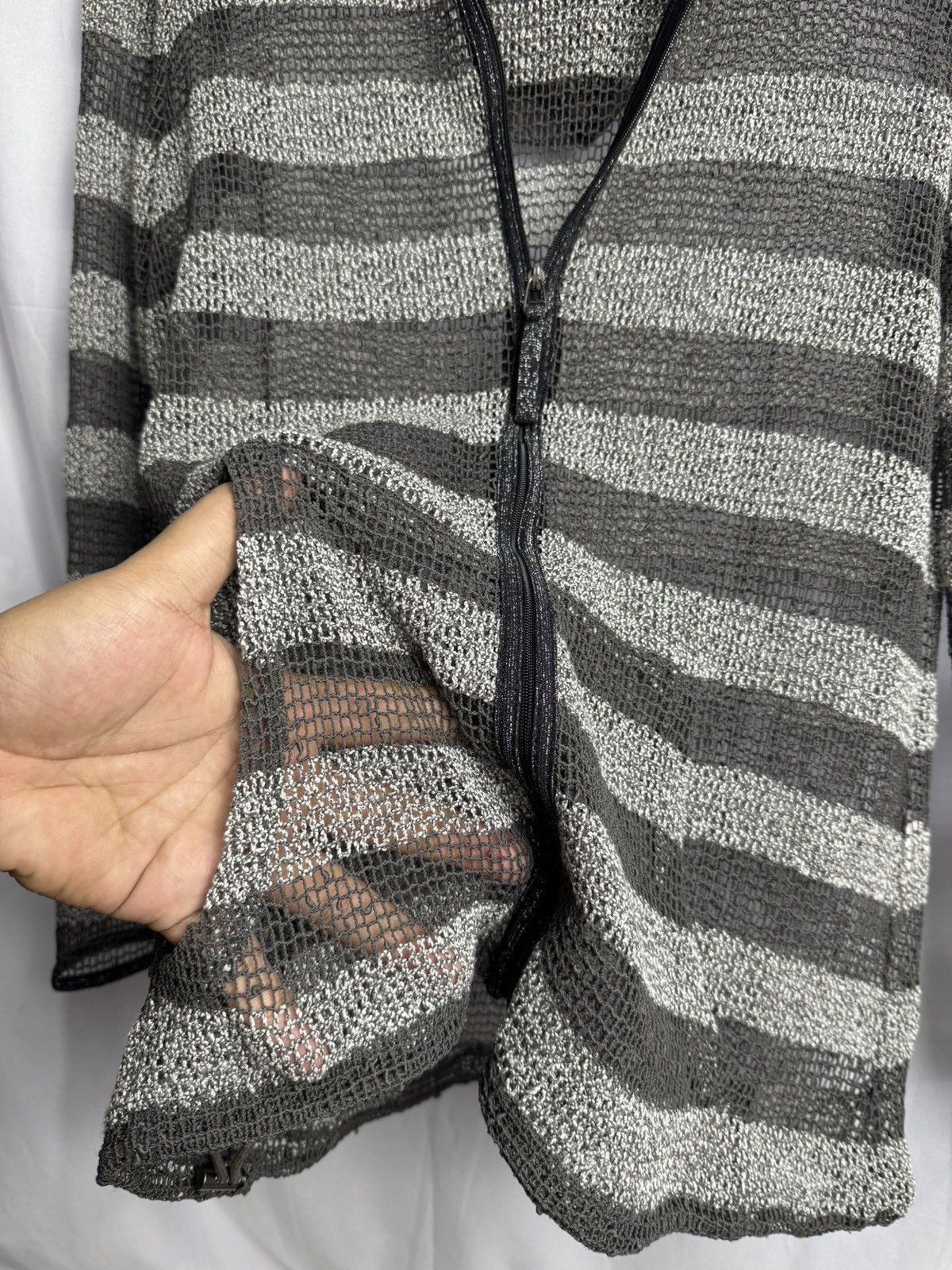 Beauty Beast × Hysteric Glamour × Japanese Brand Net Striped Hoodie Archived Styled Olivia Ifsix Lgb Goa Size US M / EU 48-50 / 2 - 4 Thumbnail