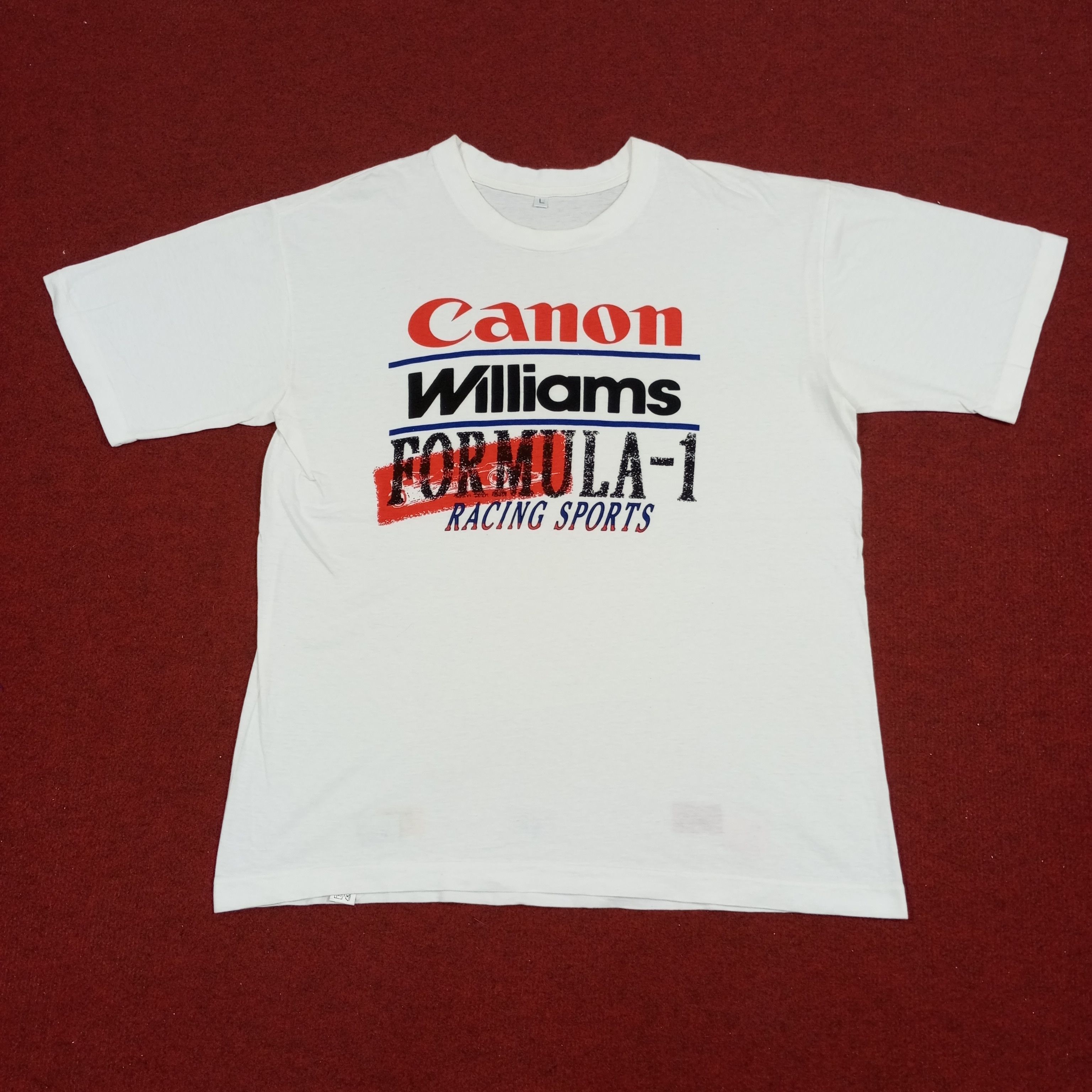 Canon × Vintage Canon Williams Formula 1 F1 Racing Sports Tshirt Size US L / EU 52-54 / 3 - 1 Thumbnail