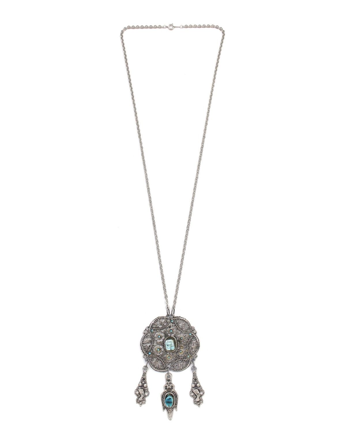 Vintage 2000S JAPANESE MADE CELESTIAL FILIGREE TALISMAN NECKLACE Size ONE SIZE - 2 Thumbnail