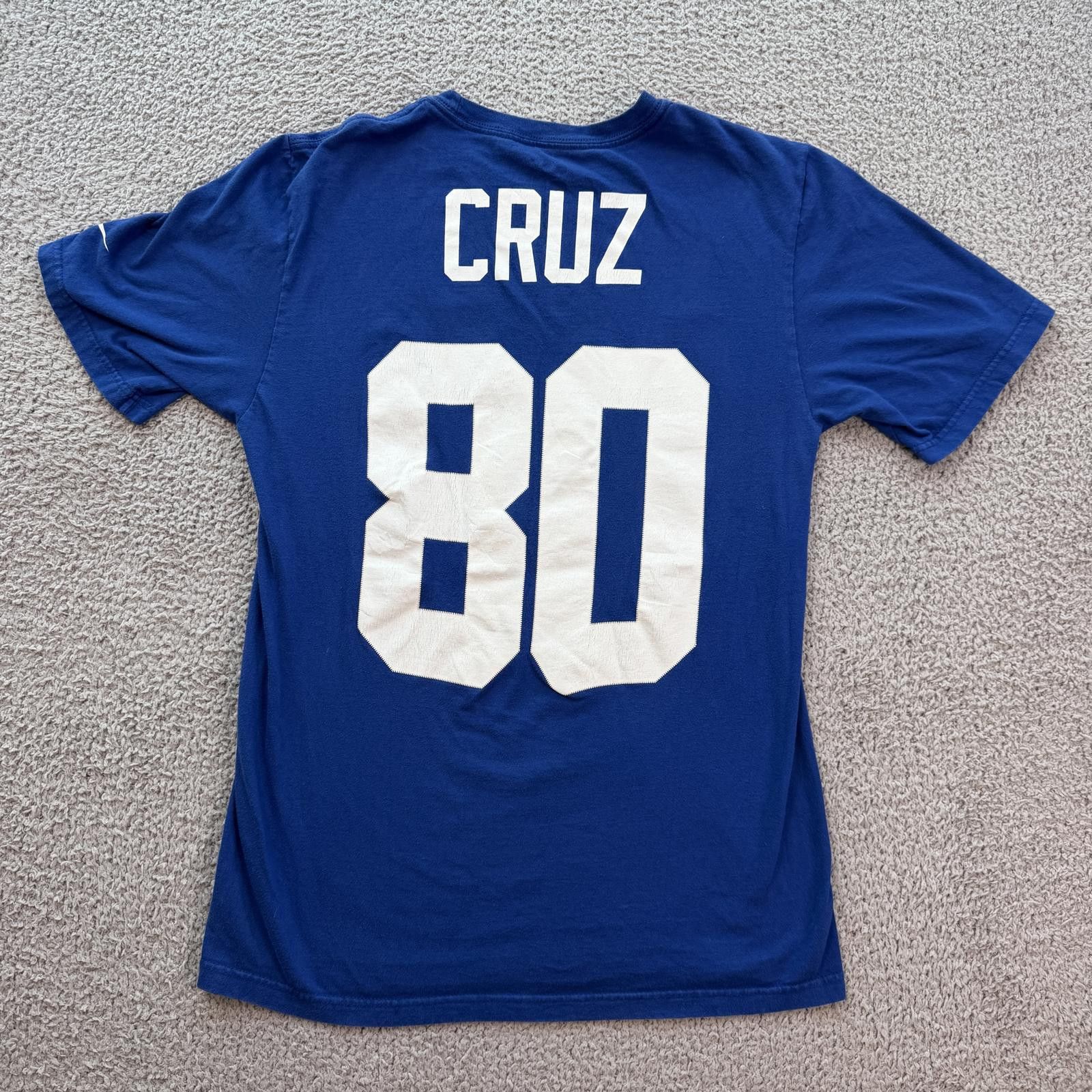 Other Nike New York Giants Victor Cruz #80 Jersey T Shirt Blue NFL Size US S / EU 44-46 / 1 - 2 Thumbnail